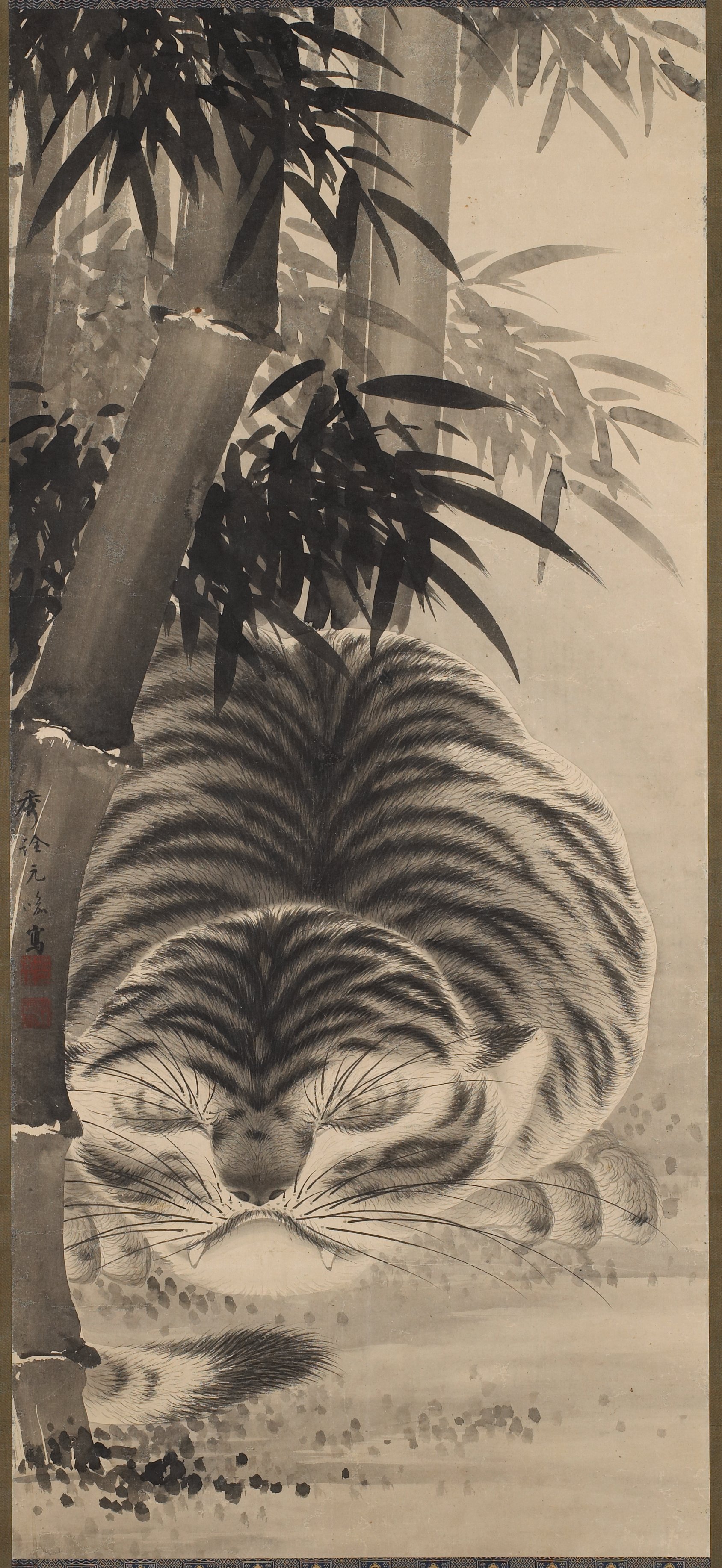 竹林に眠る虎