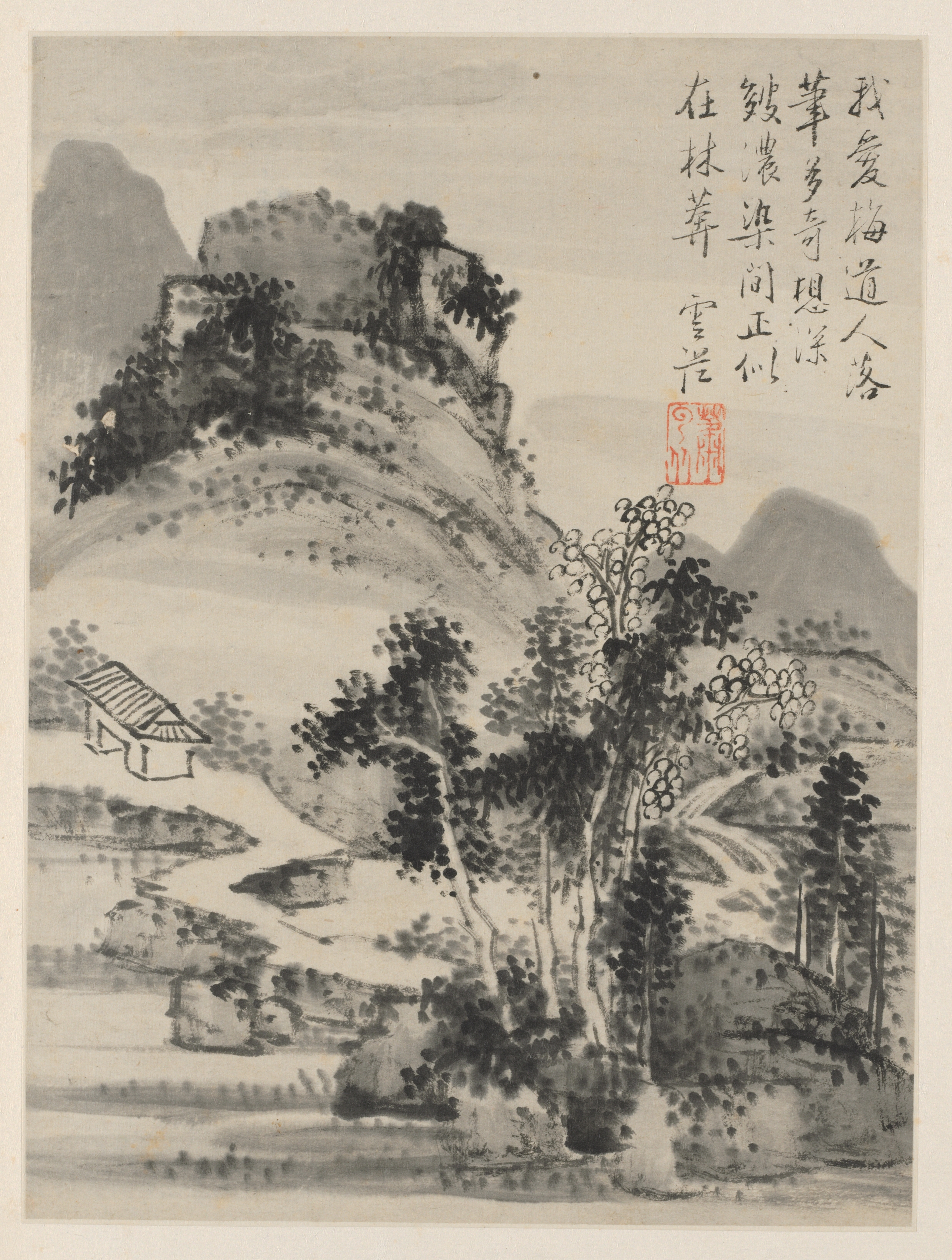 四季山水画冊 第D図（旧第2図）