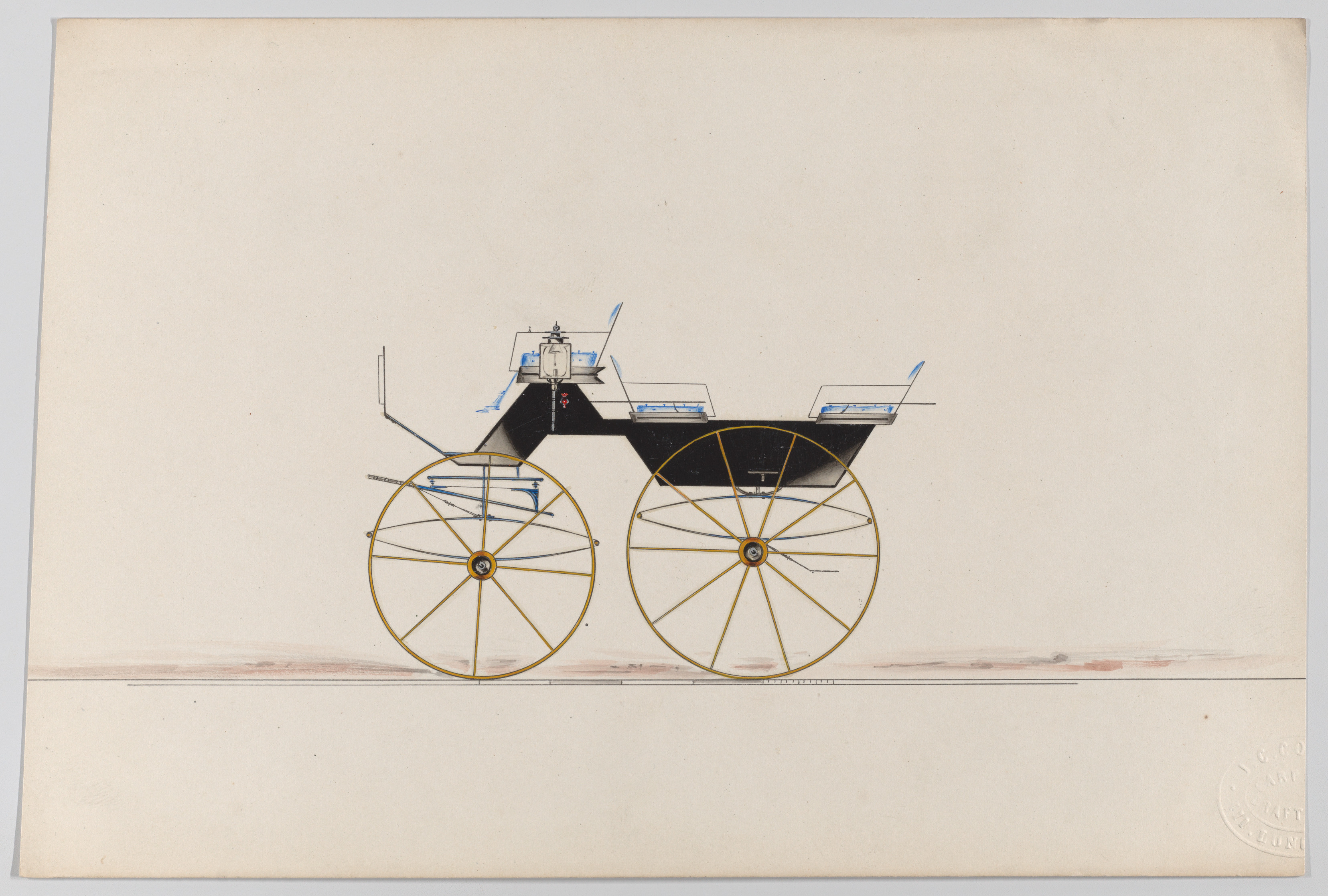 ヴィザヴィ型馬車のデザイン（番号なし）