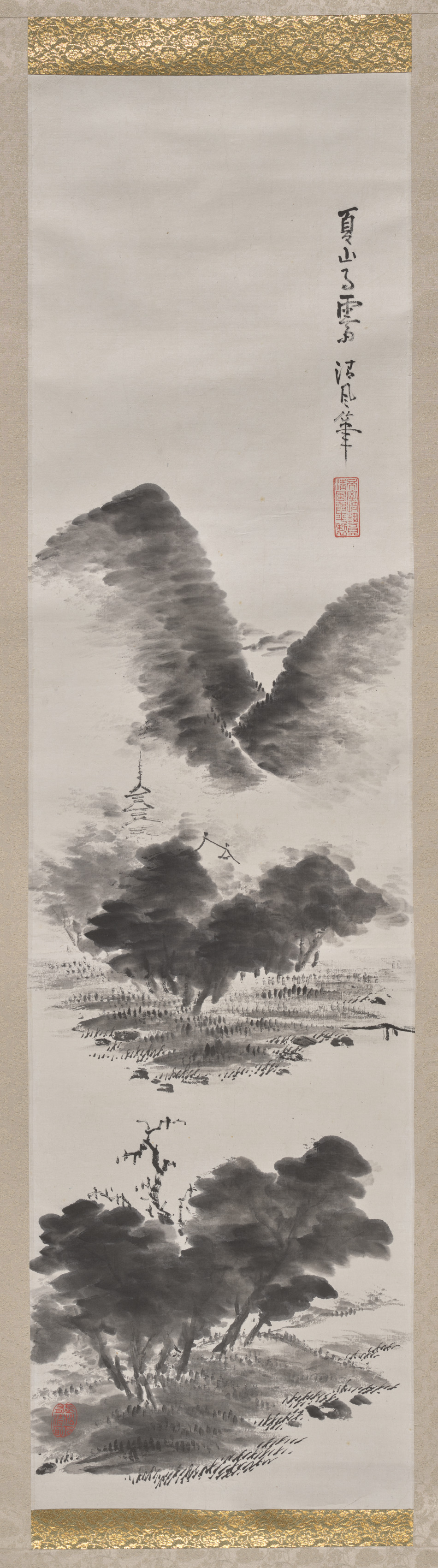 夏山雨霽図