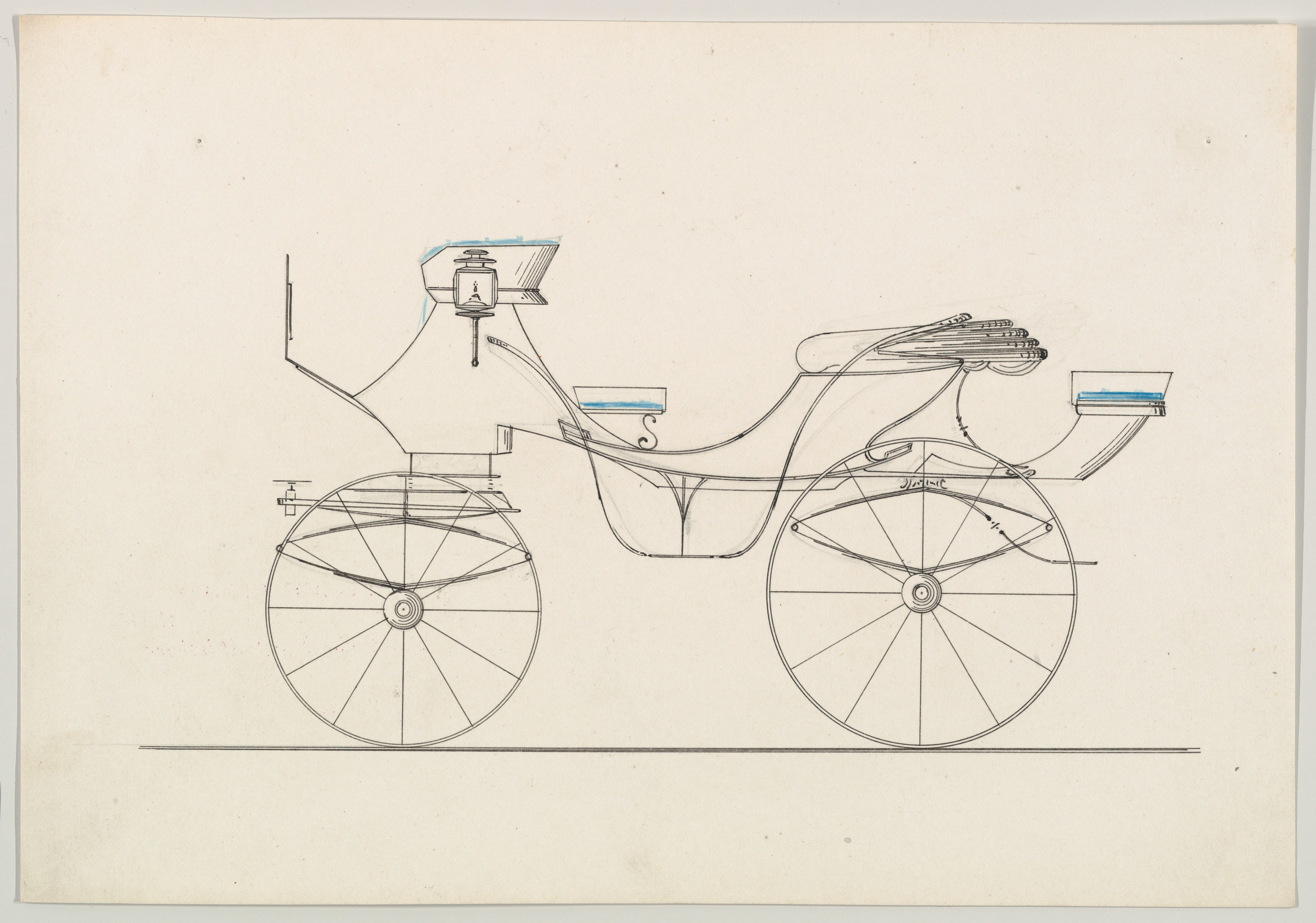 カブリオレ型馬車（番号なし）
