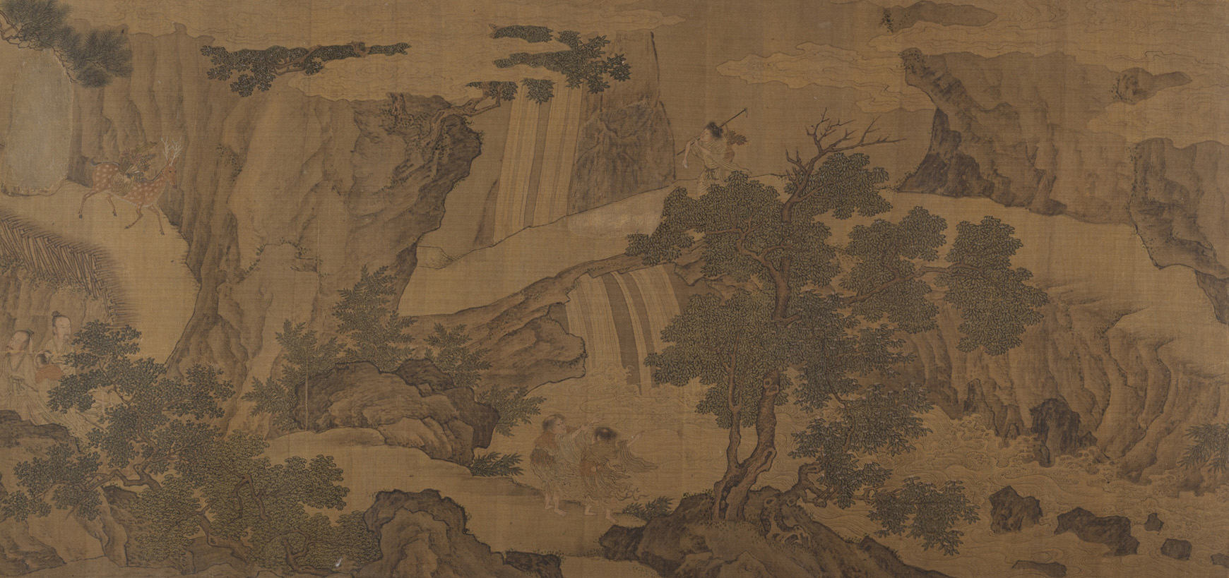明代無名仙人旅の巻 |風景の中の道教の仙人