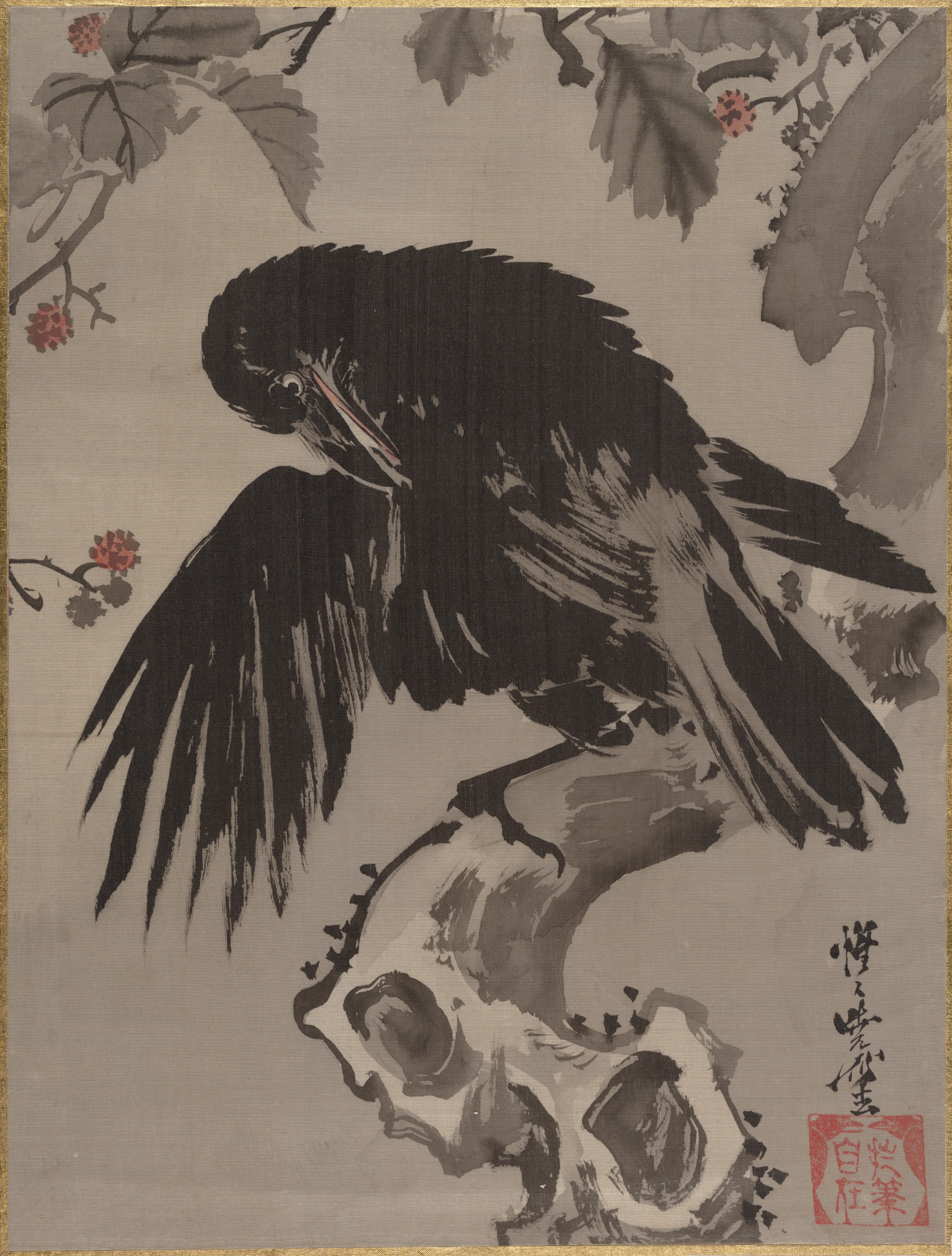 木に鴉図