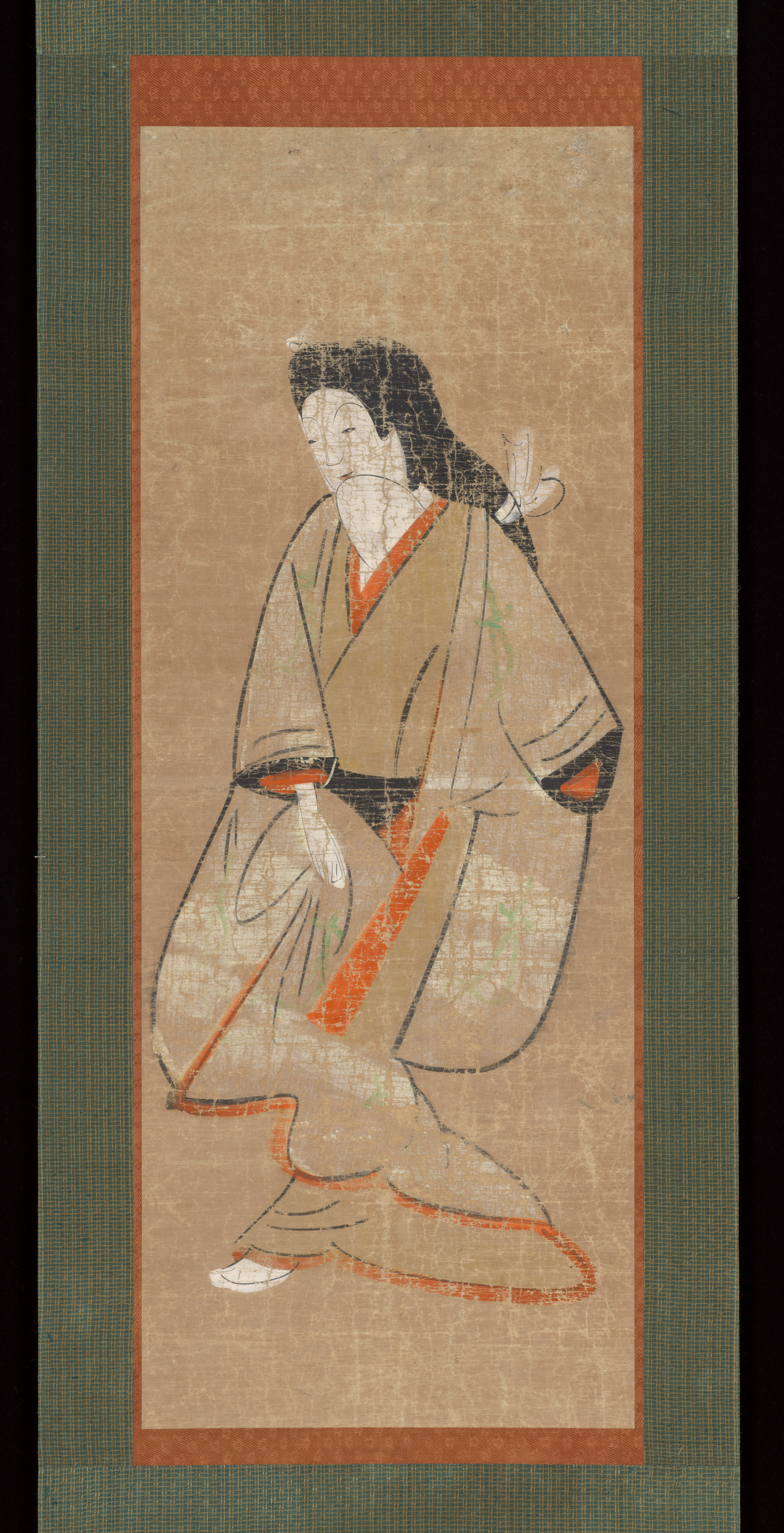 白衣の花魁大津絵