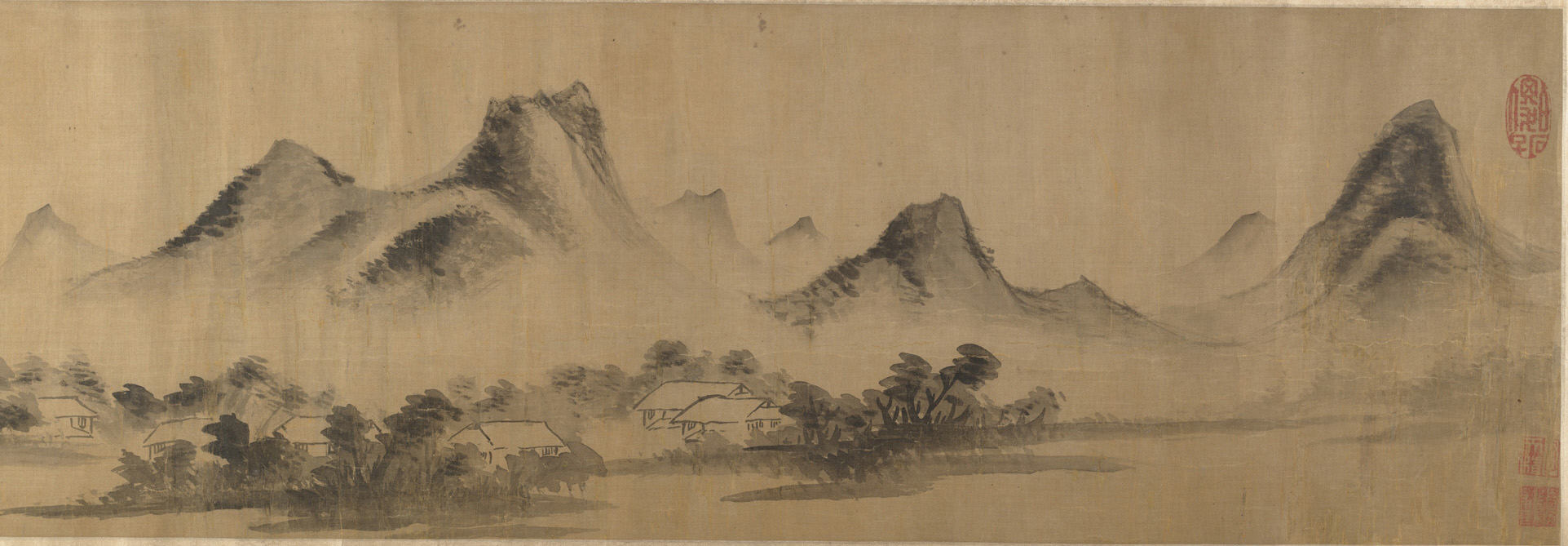 清朝の匿名 董其昌のその後 ミーフーの曇り山画の巻 |ミーフー風の曇り山（1052–1107）