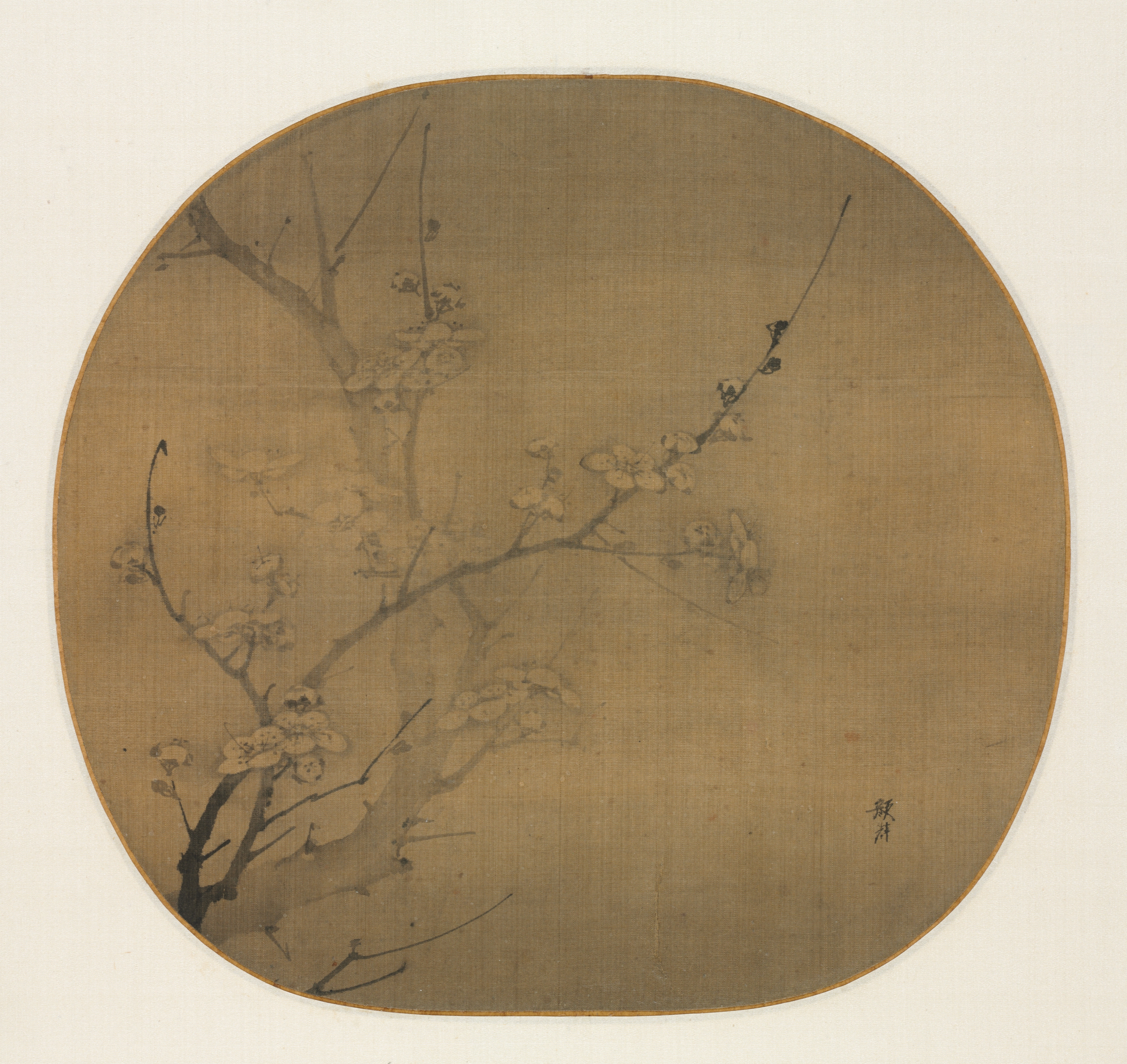 月下梅花図