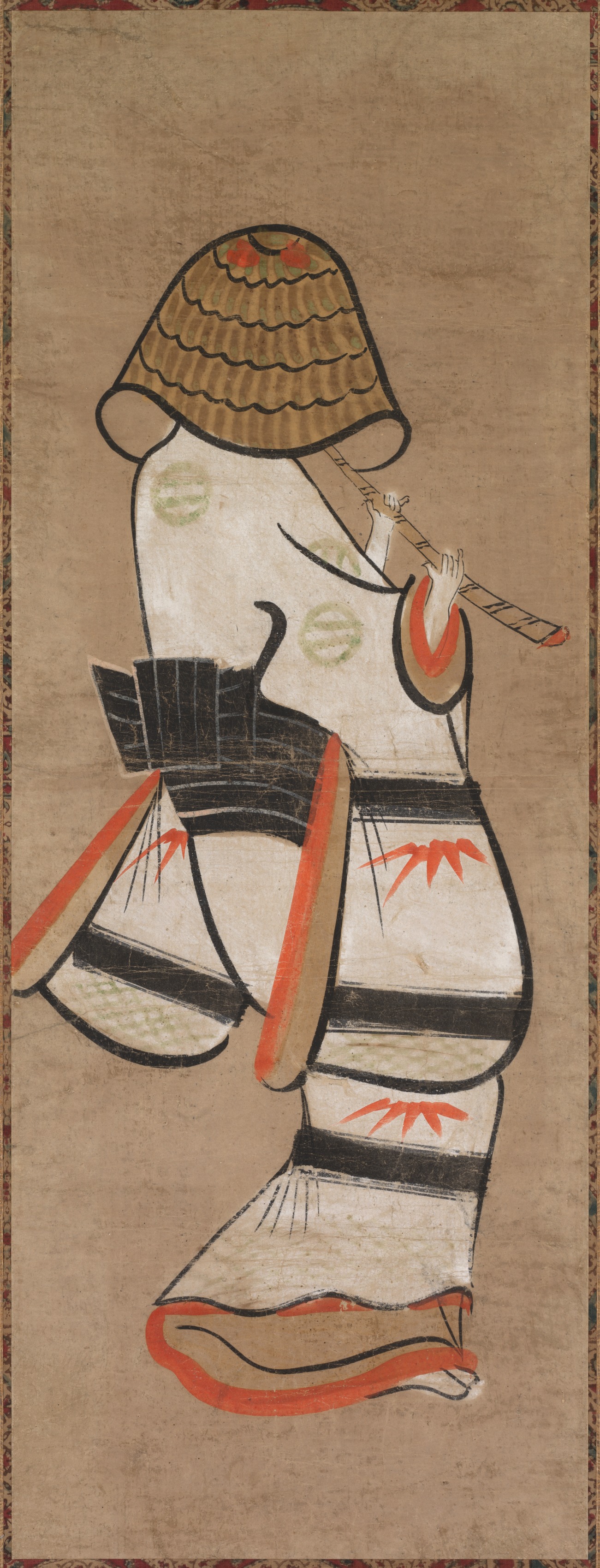 女虚無僧（大津絵）