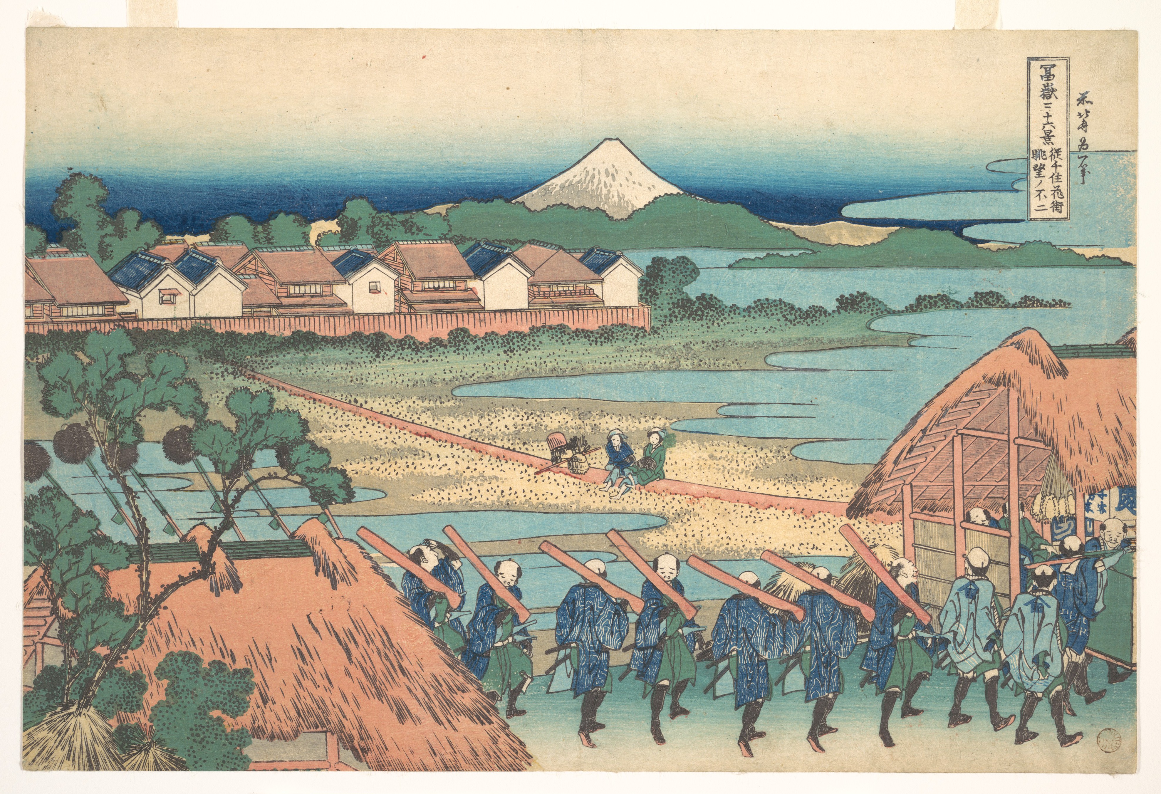 冨嶽三十六景　従千住花街眺望の不二