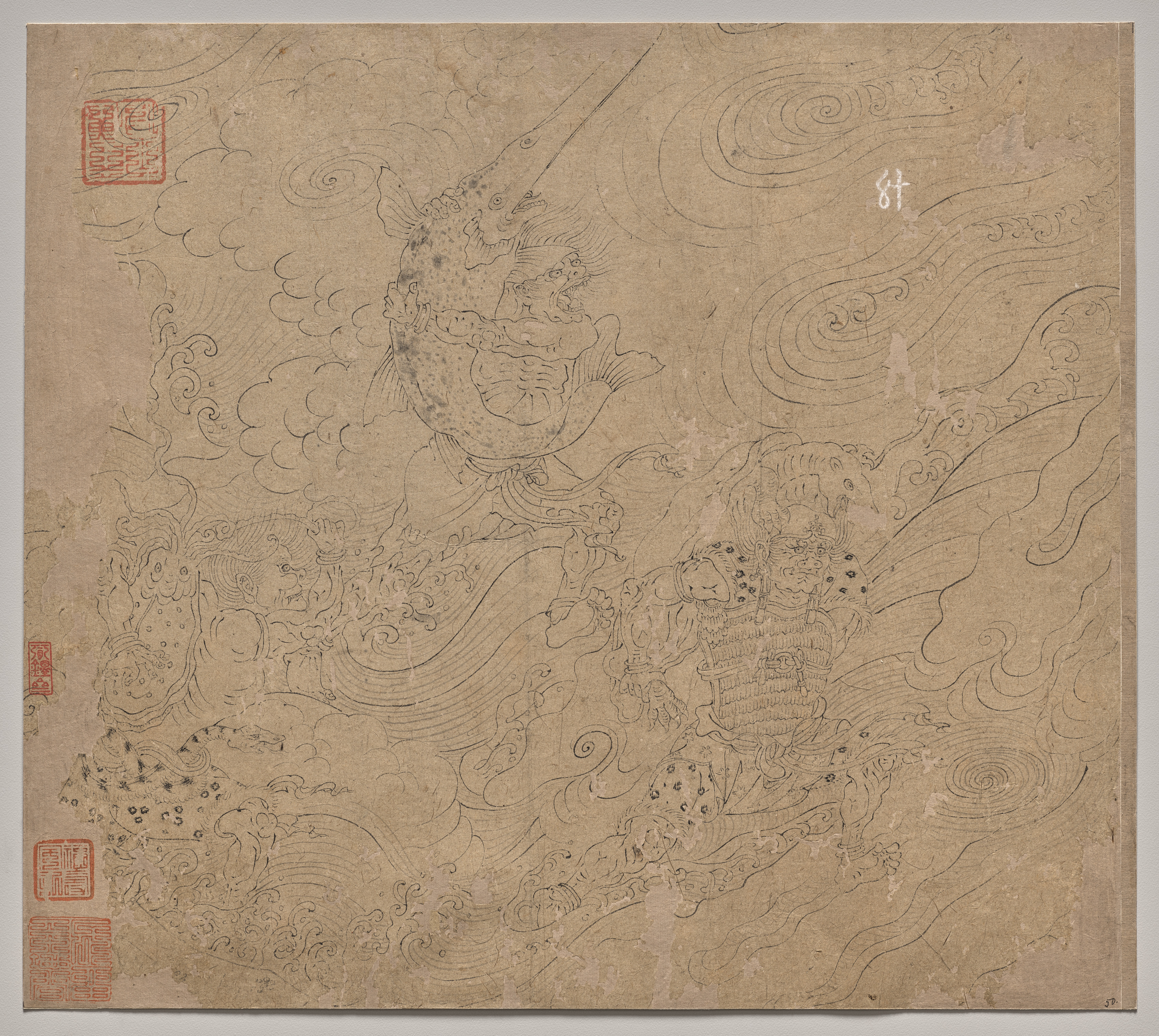 道釈画冊：捜山図 第50図
