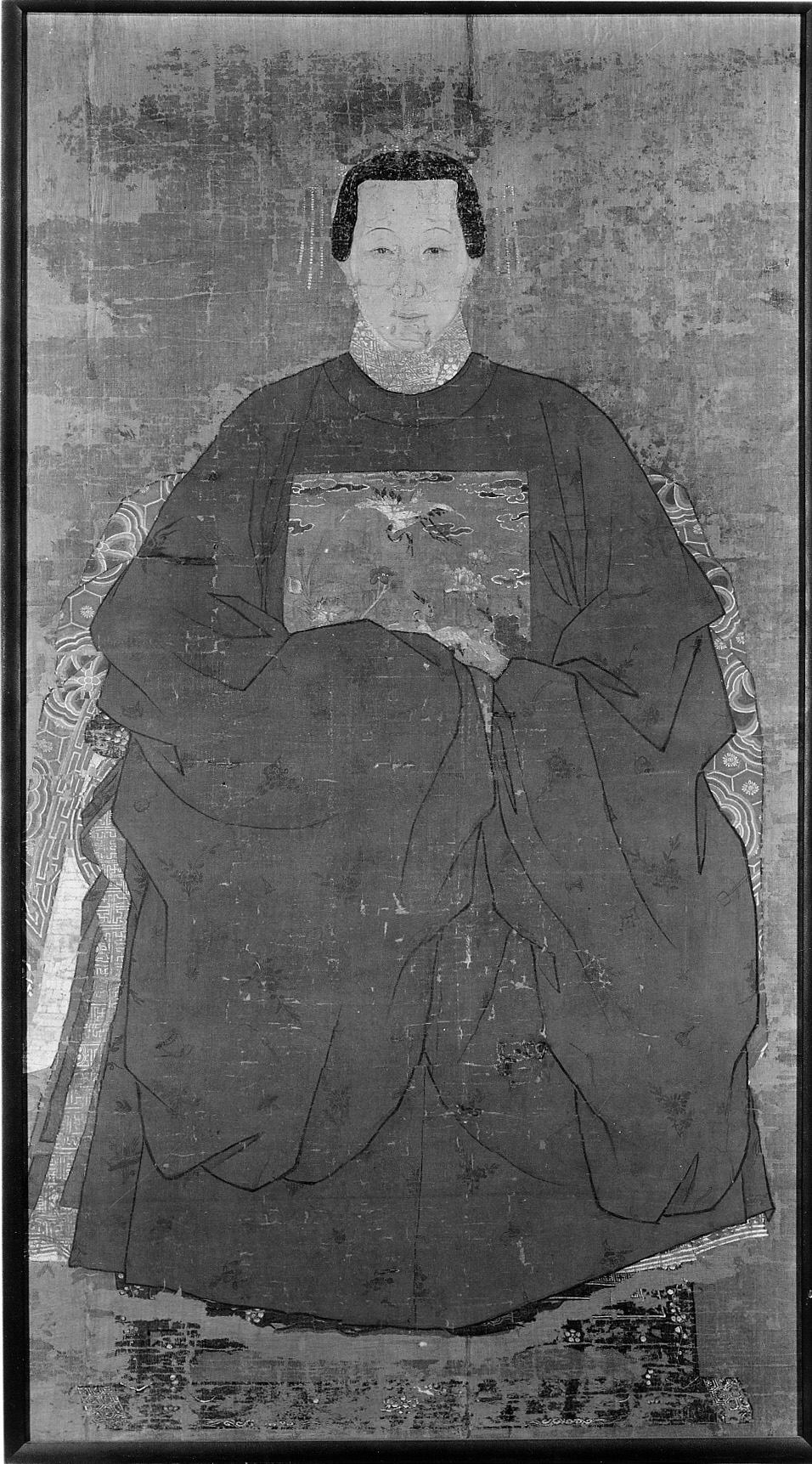 明朝の匿名の女性の鏡の肖像 |貴婦人の肖像