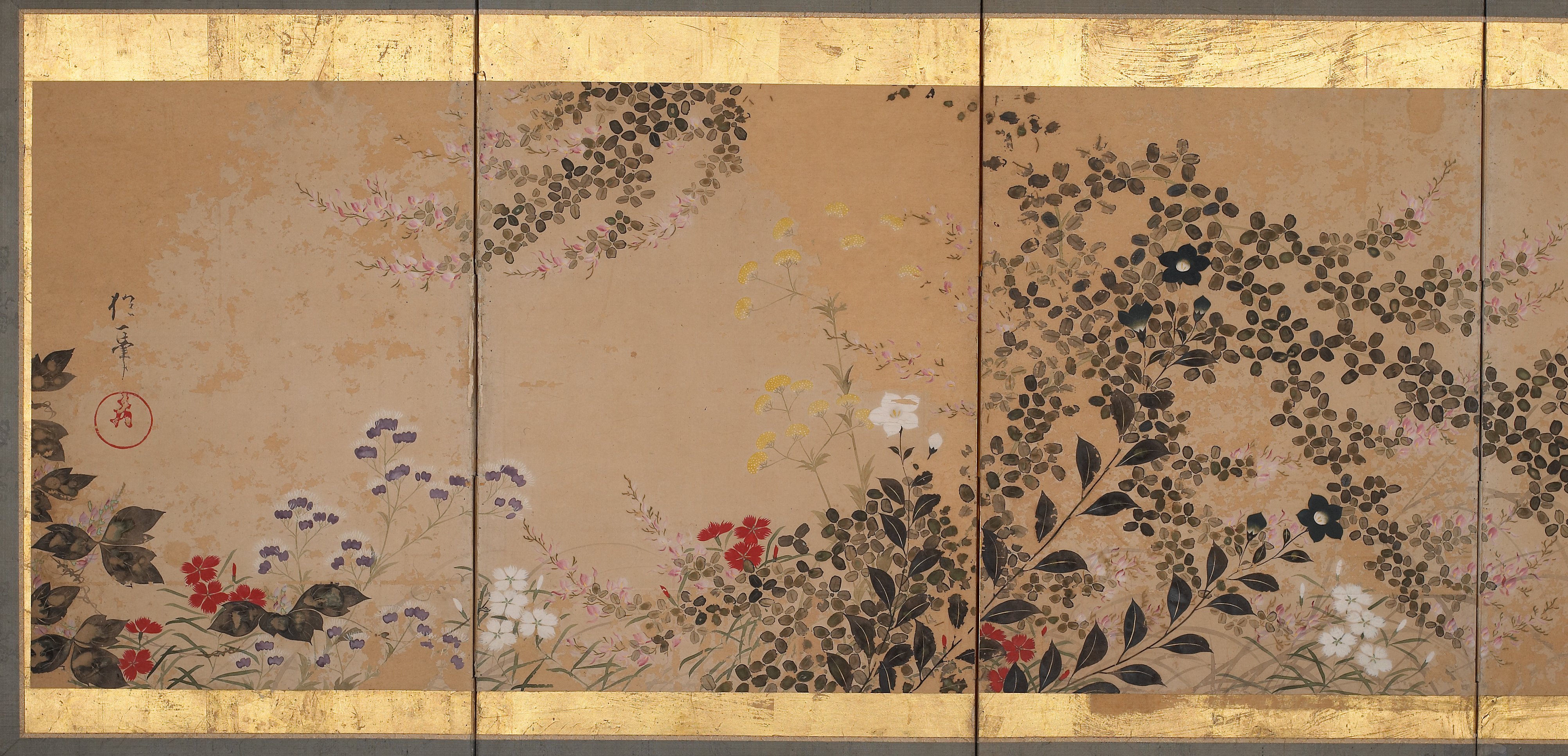 無題（秋の花と草）