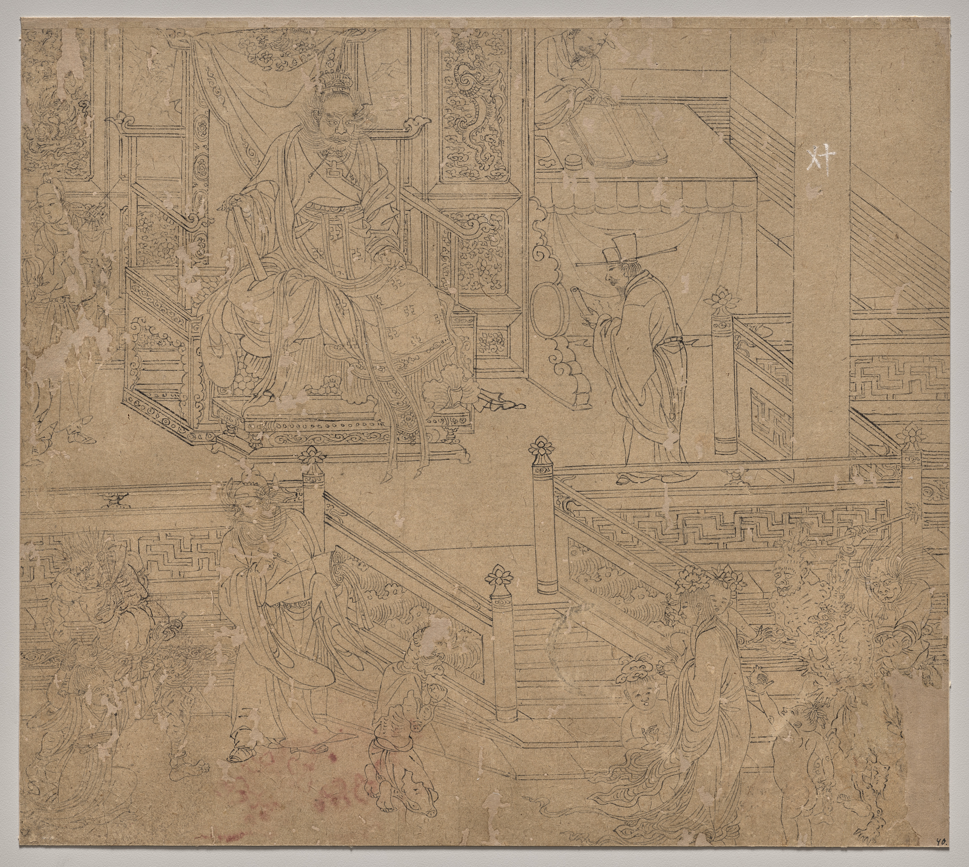 道釈画冊：十王 第40図