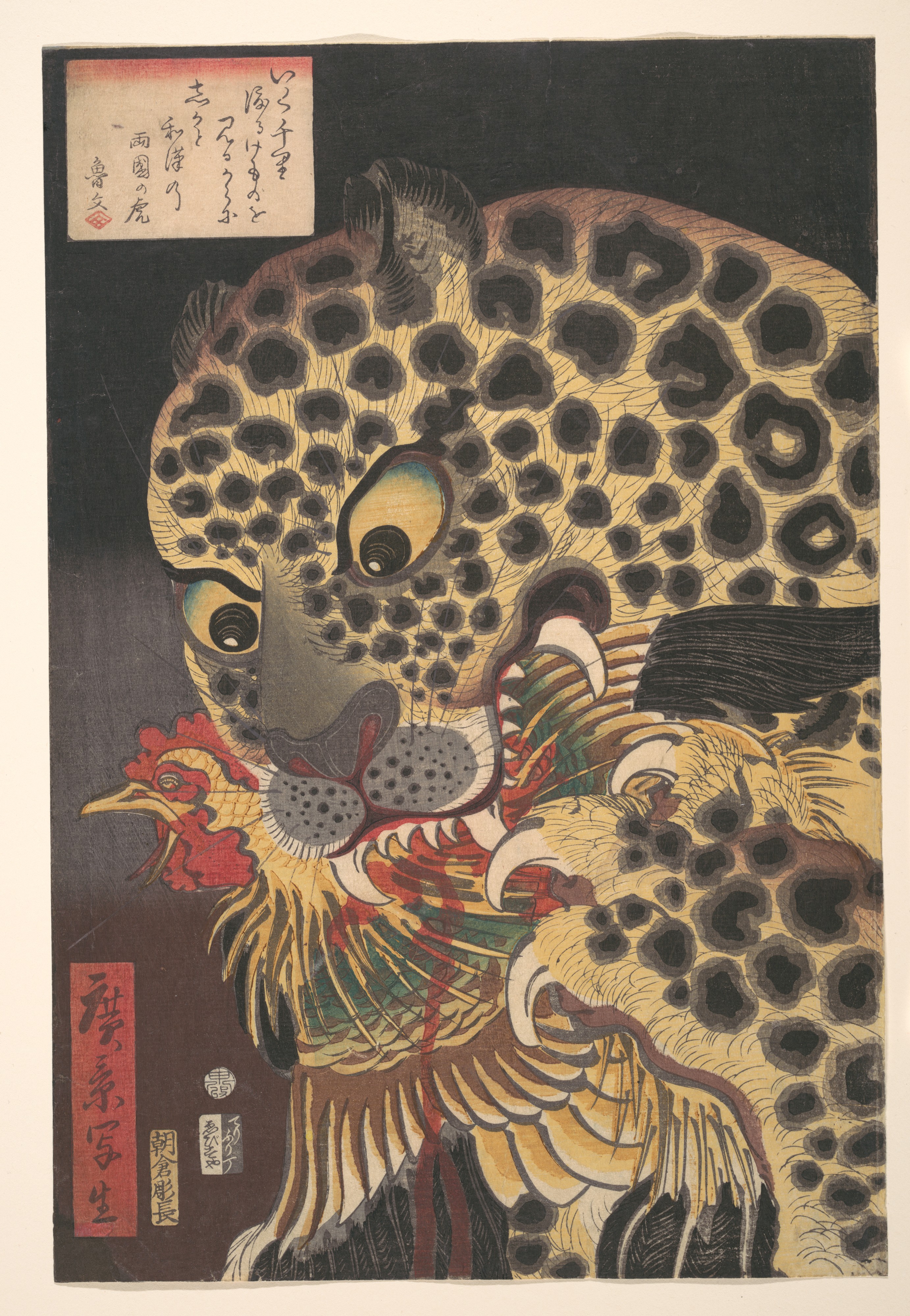 「広影写生　両国の虎」