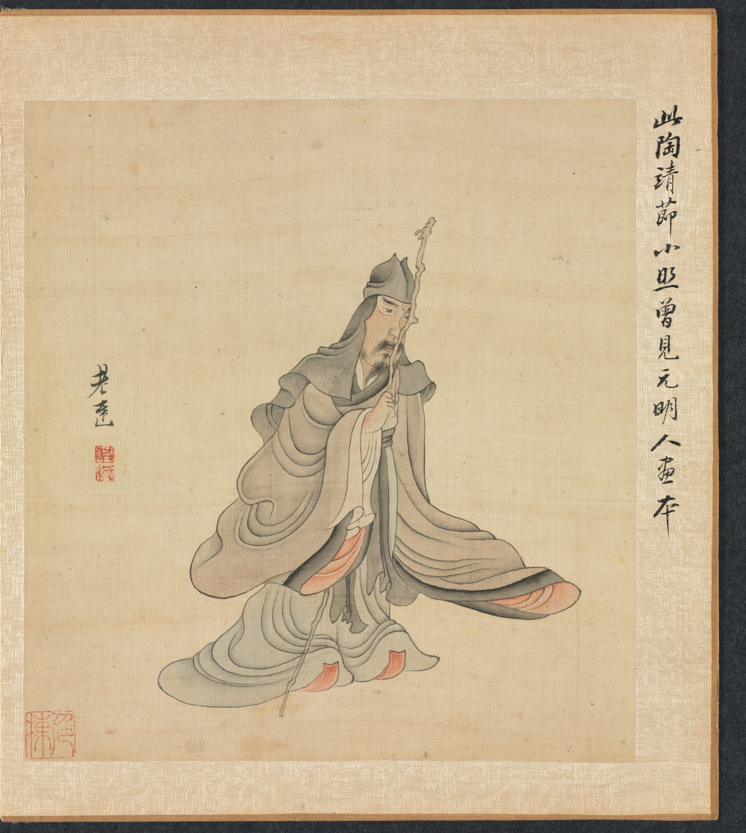 倣古画冊：陶淵明像