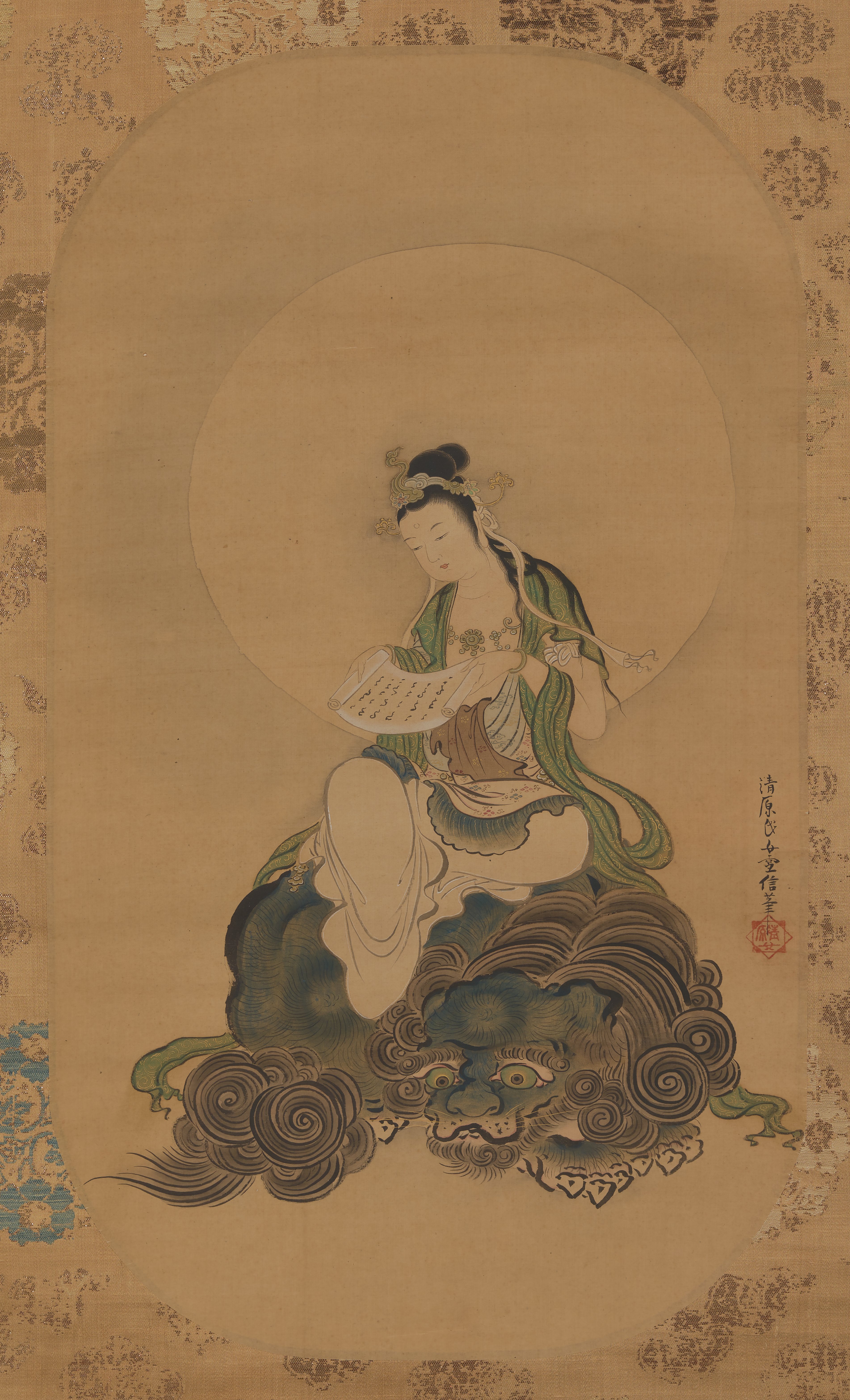 獅子に乗る文殊菩薩