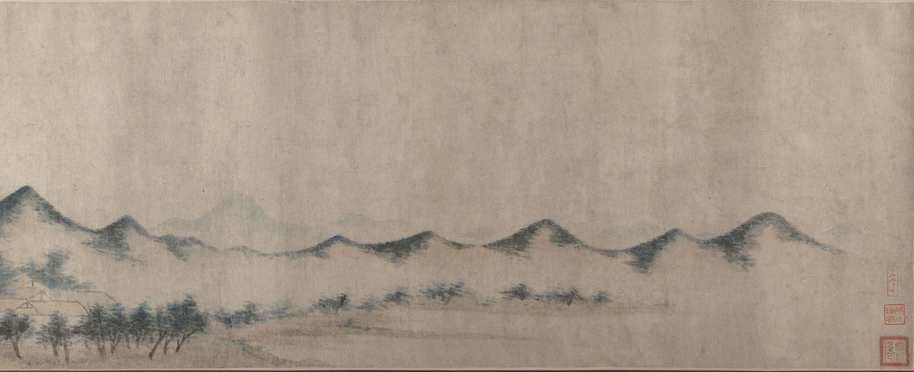 明/清匿名 方廟儀を模倣するチャオ・ユントゥの巻 |風景