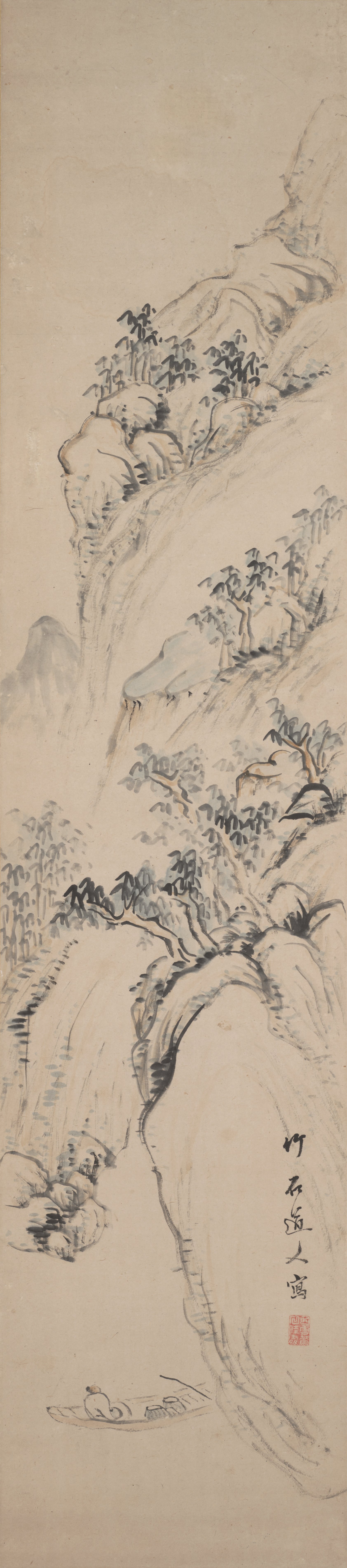 池大雅風の山水