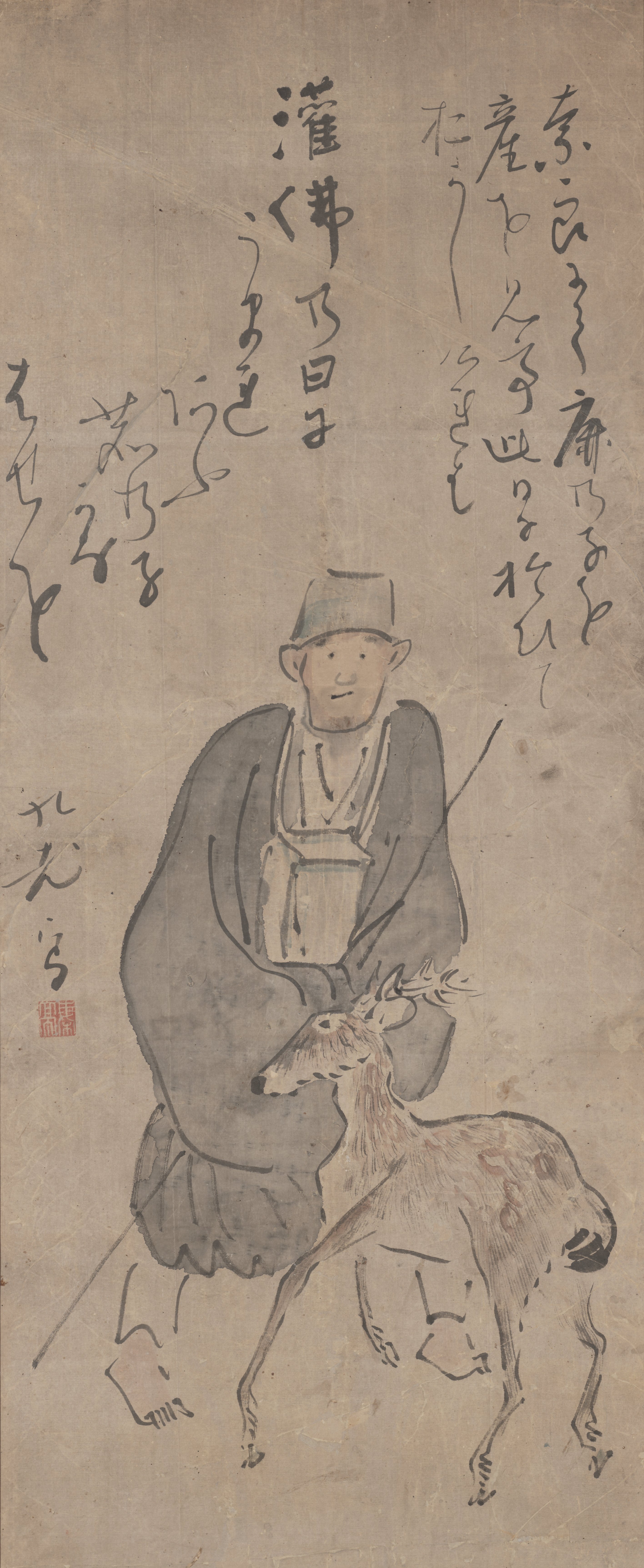 芭蕉と鹿