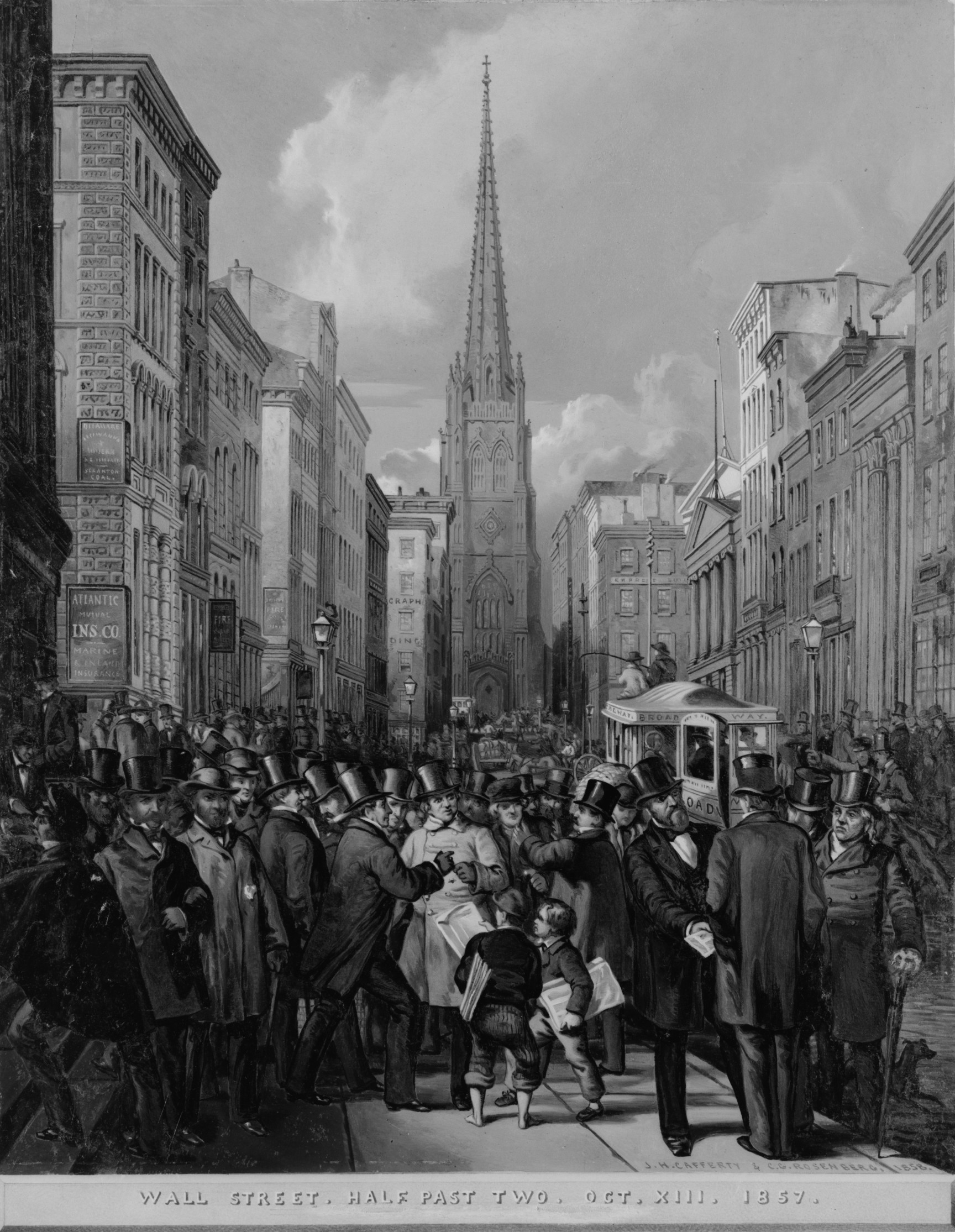 ウォール街、1857 年 10 月 13 日 2 時半