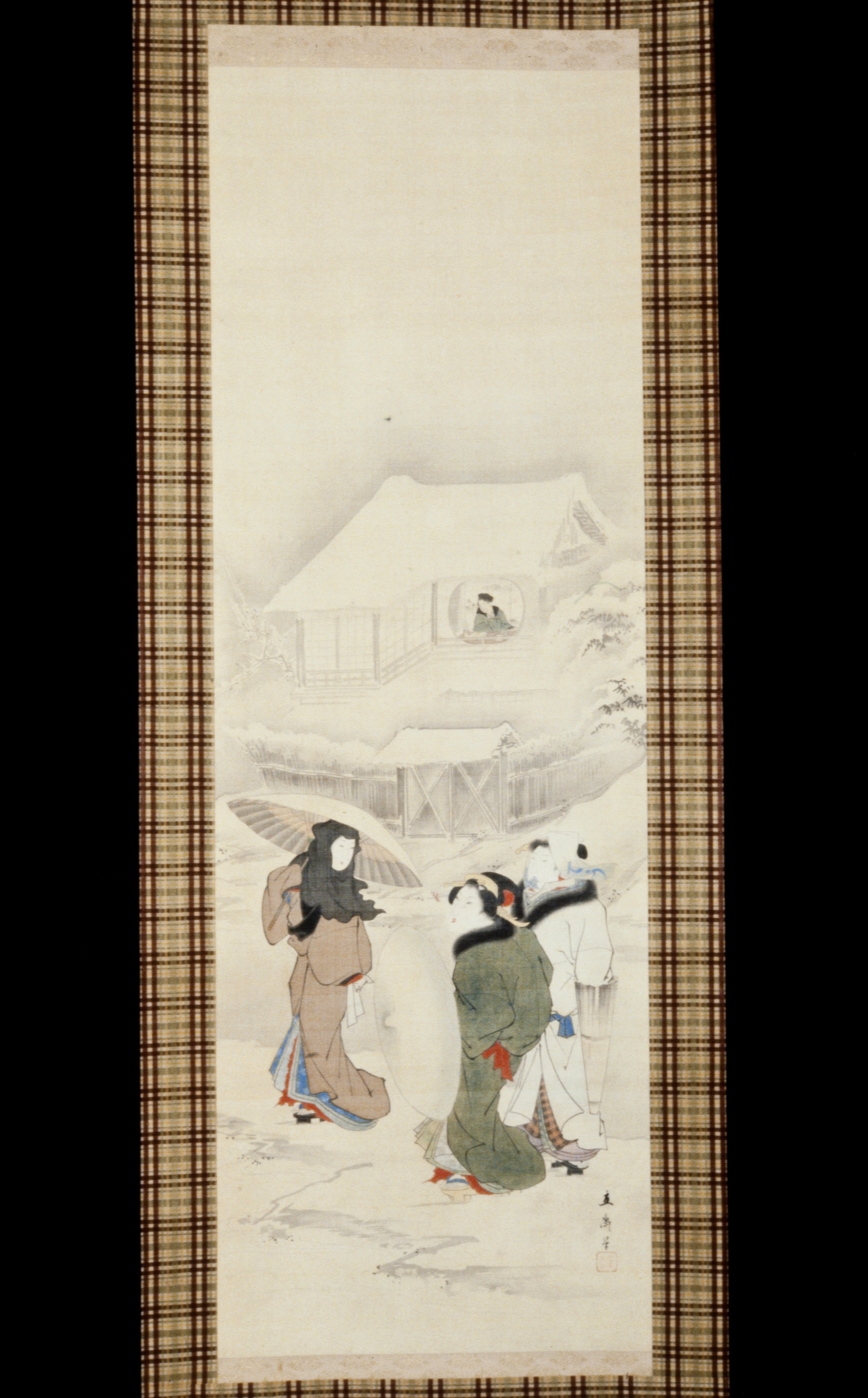 雪中の三美人