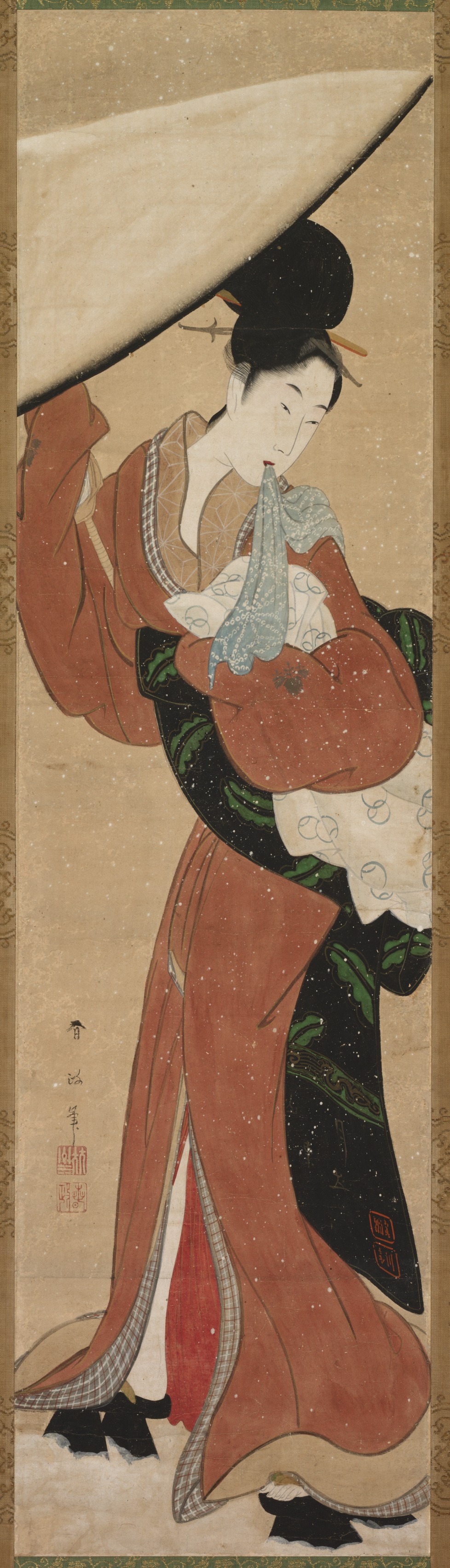 日傘をさした女性