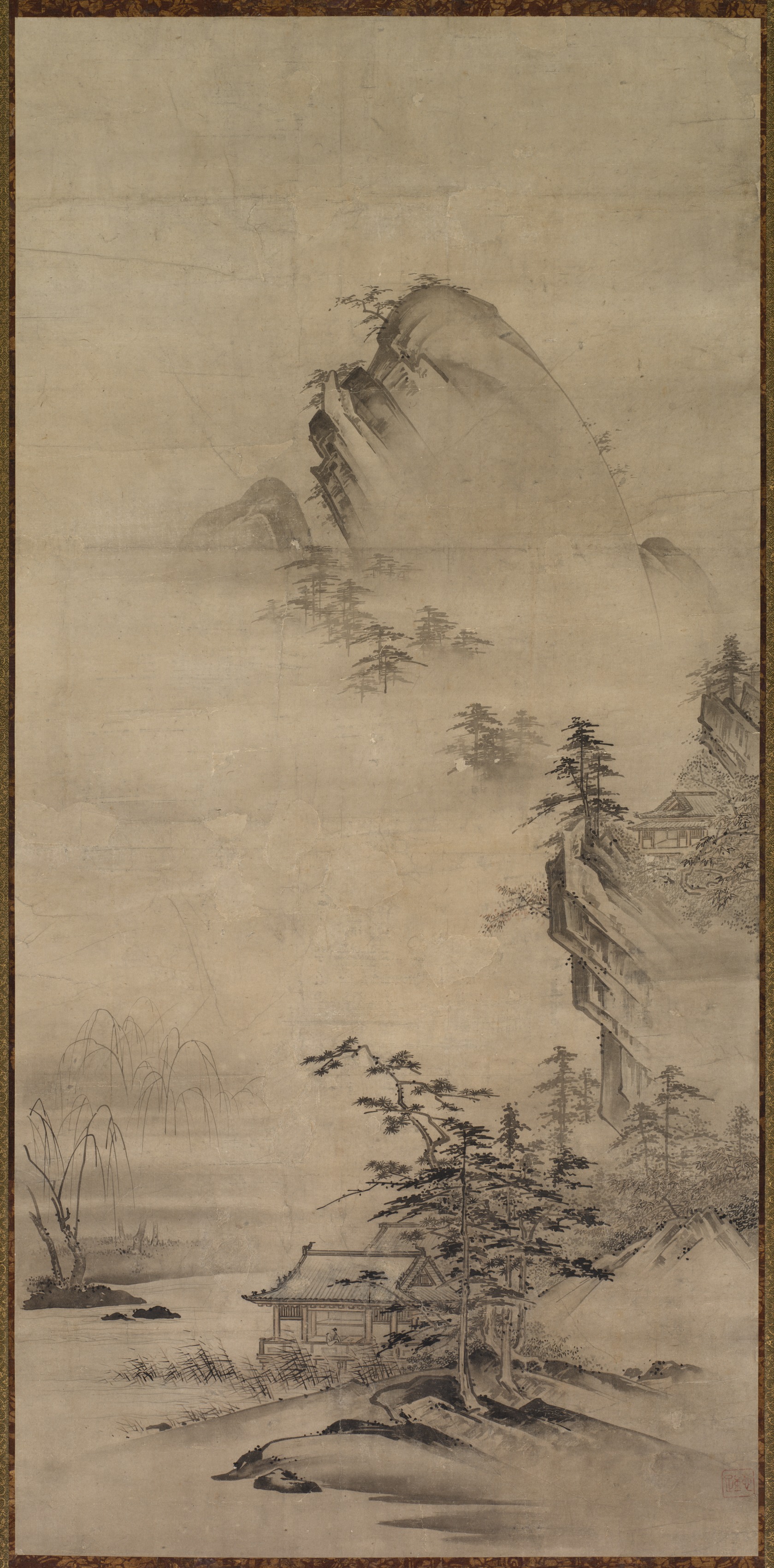亭のある山水