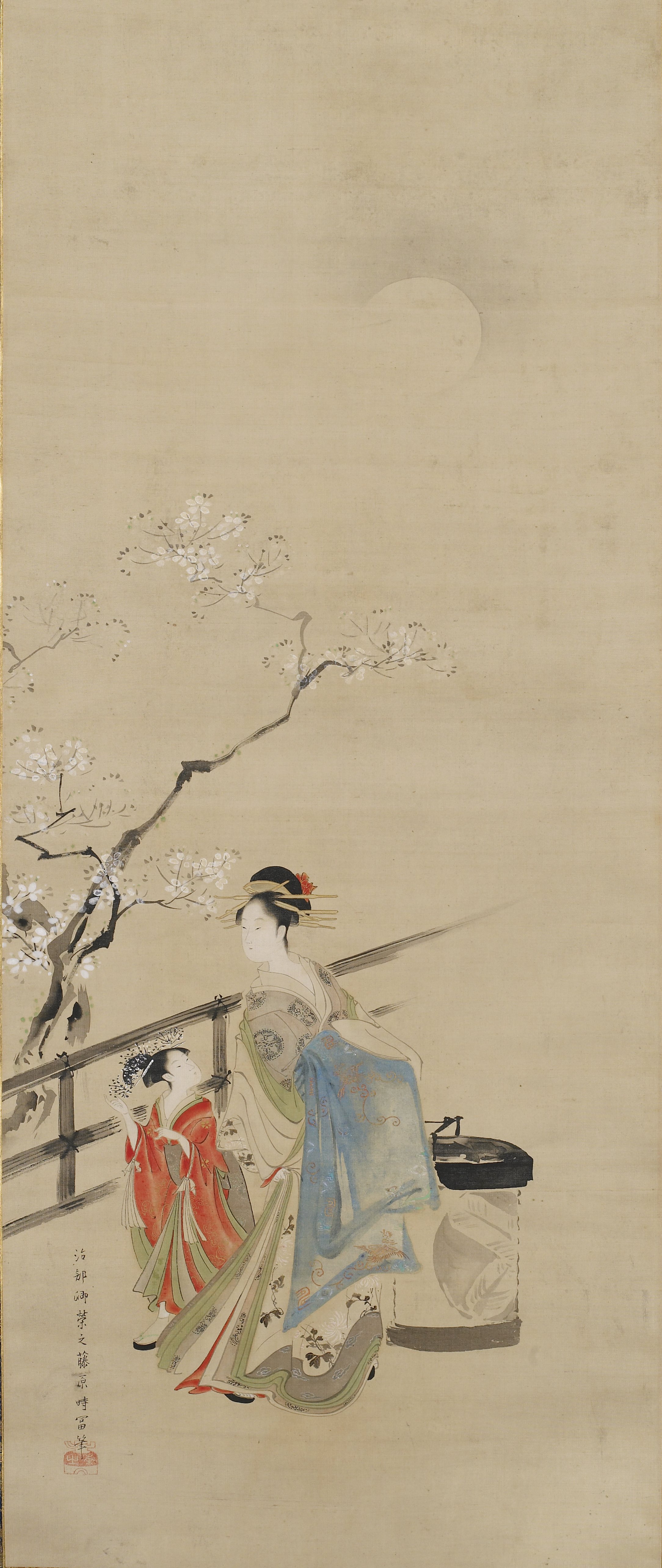 月光（「春の美人」一対の左幅）