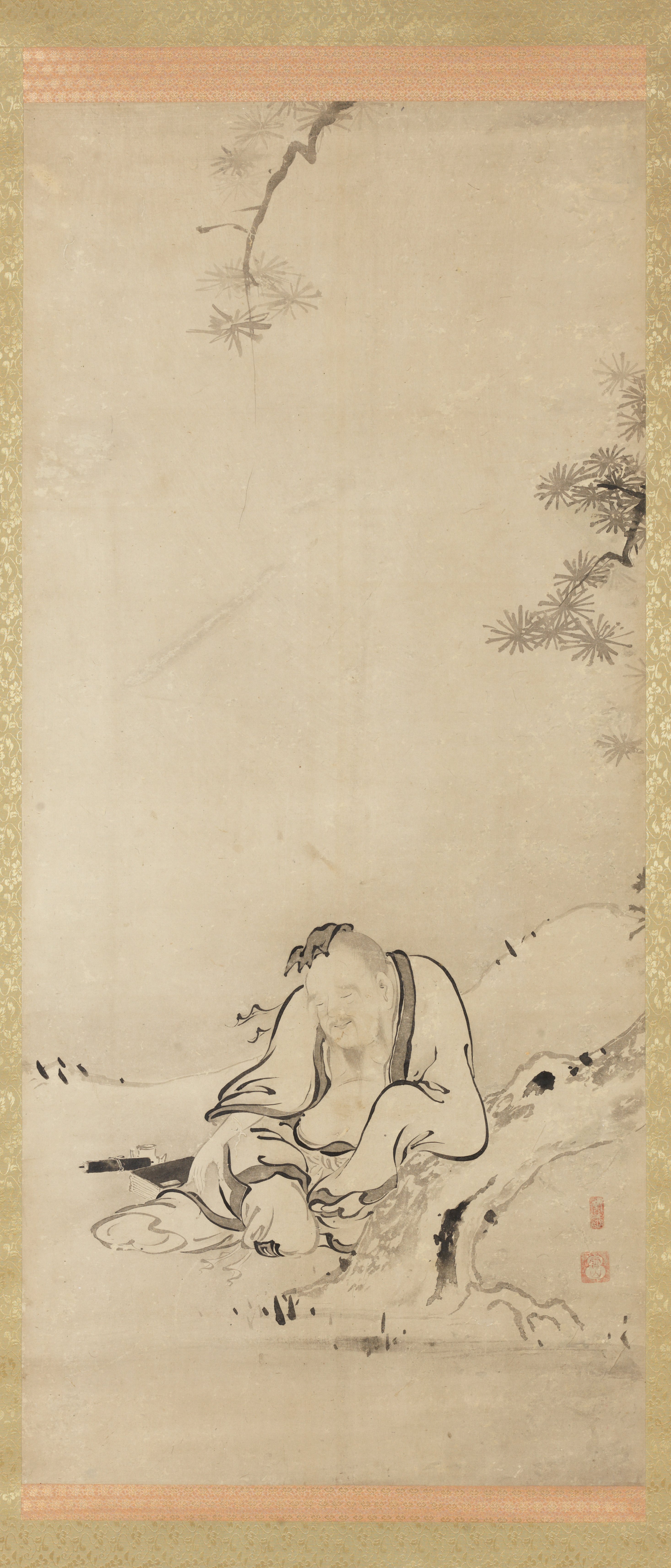 隠者（「鳩・隠者・翡翠図」三幅対の中幅）