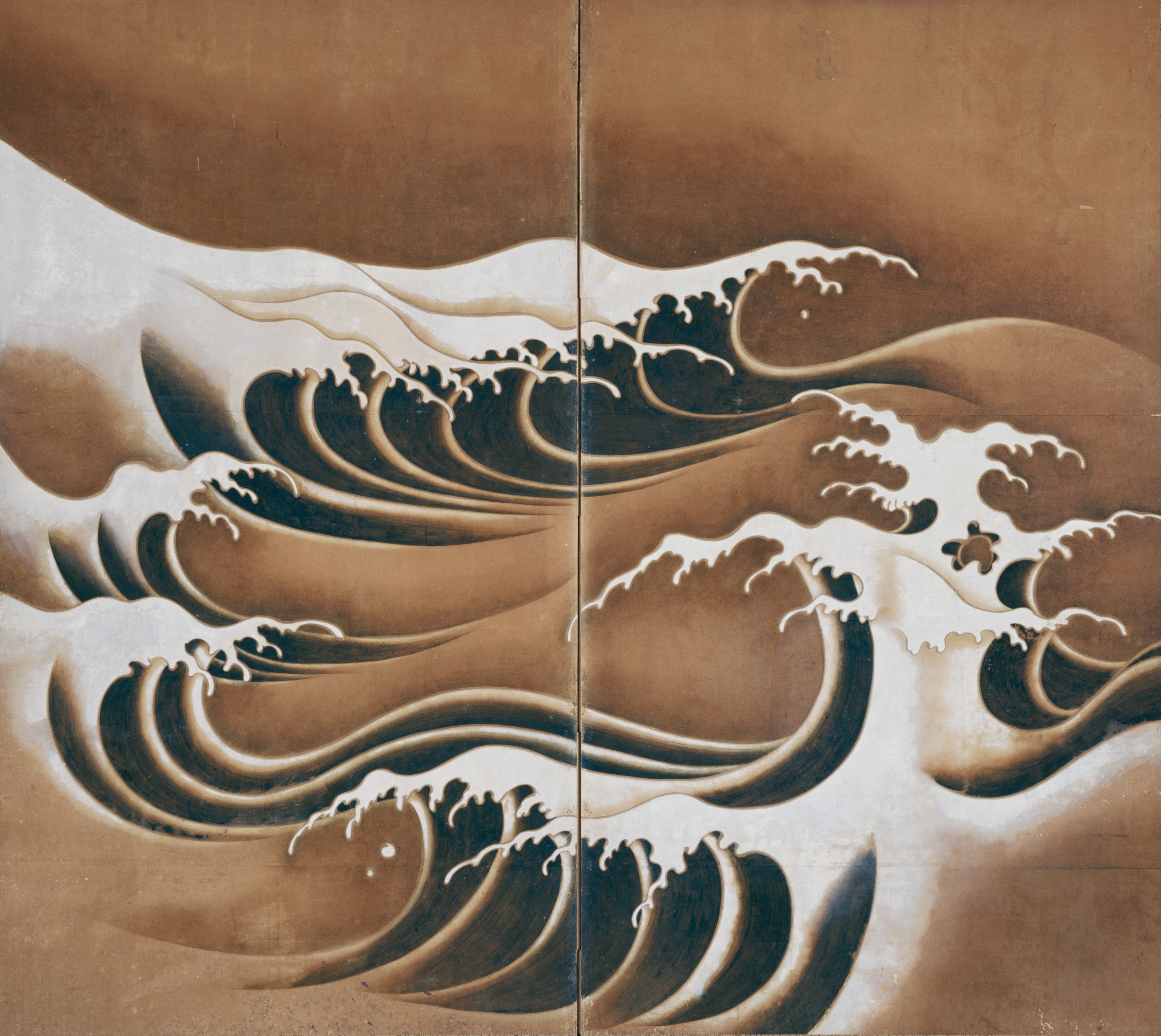 泡立つ波