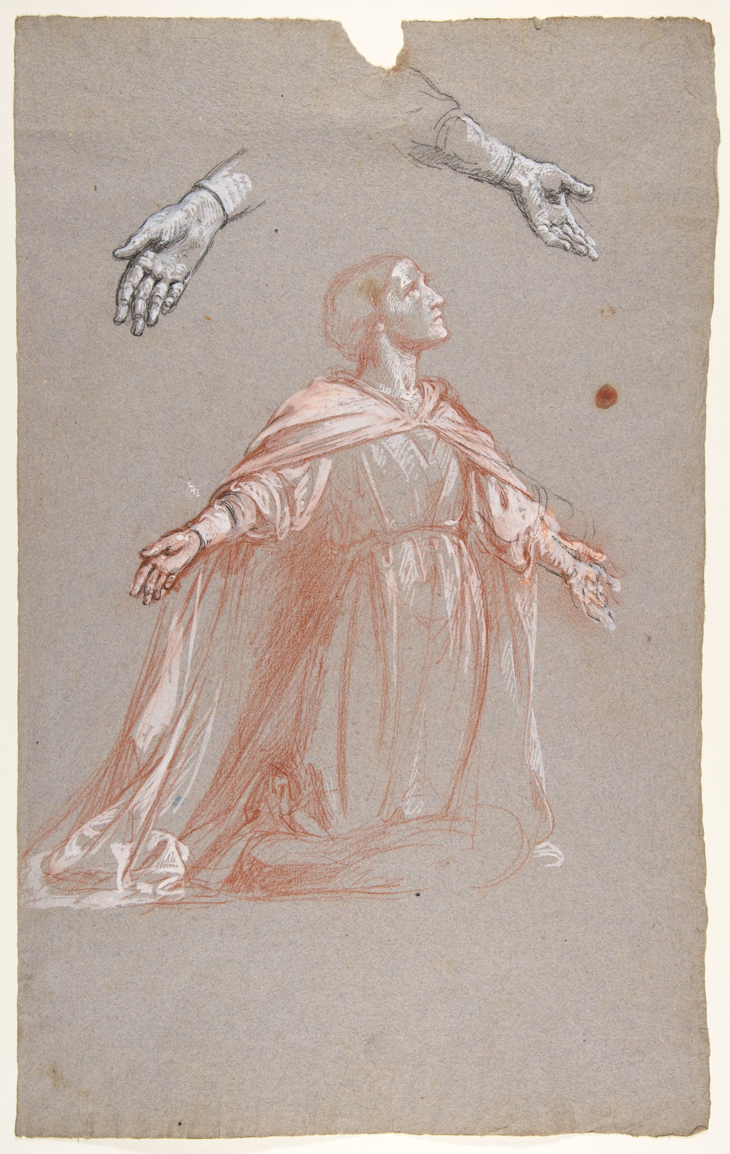サント・クロチルド（中段、パリ、サント・クロチルドのサン・レミ礼拝堂の壁画の習作、1858年）