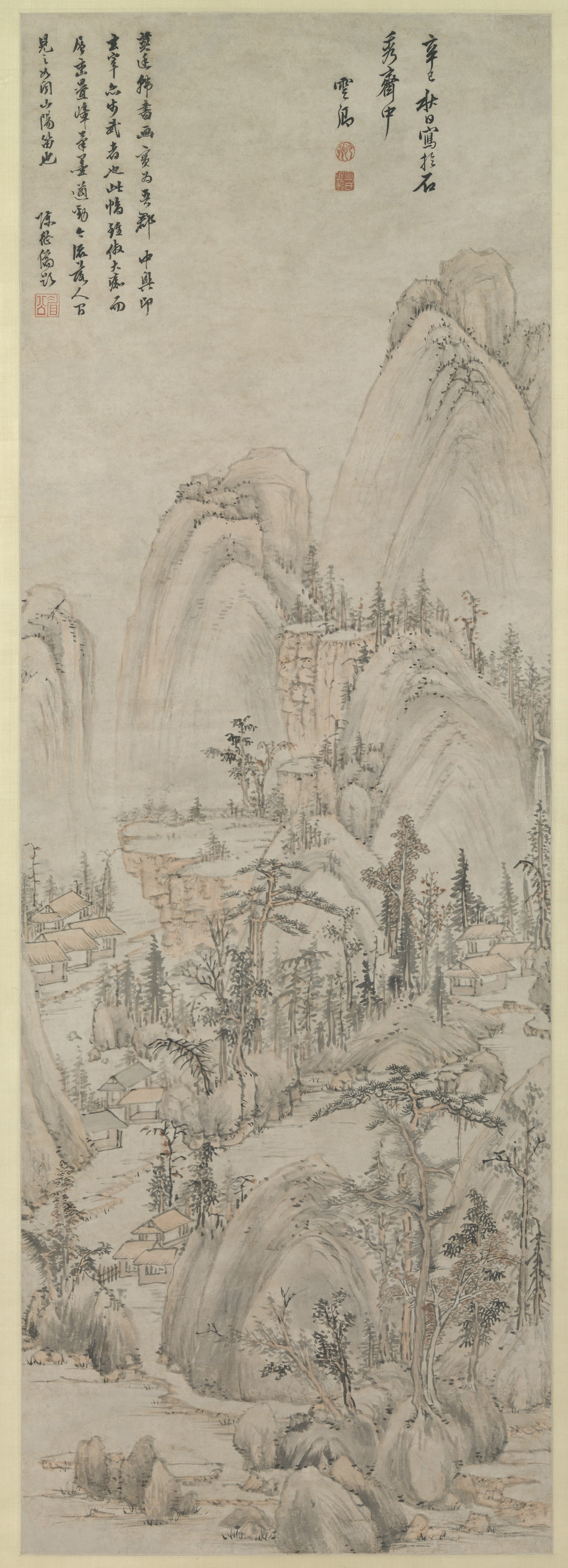 明代の莫世龍 黄公望の風景軸を模倣|黄公望風の風景