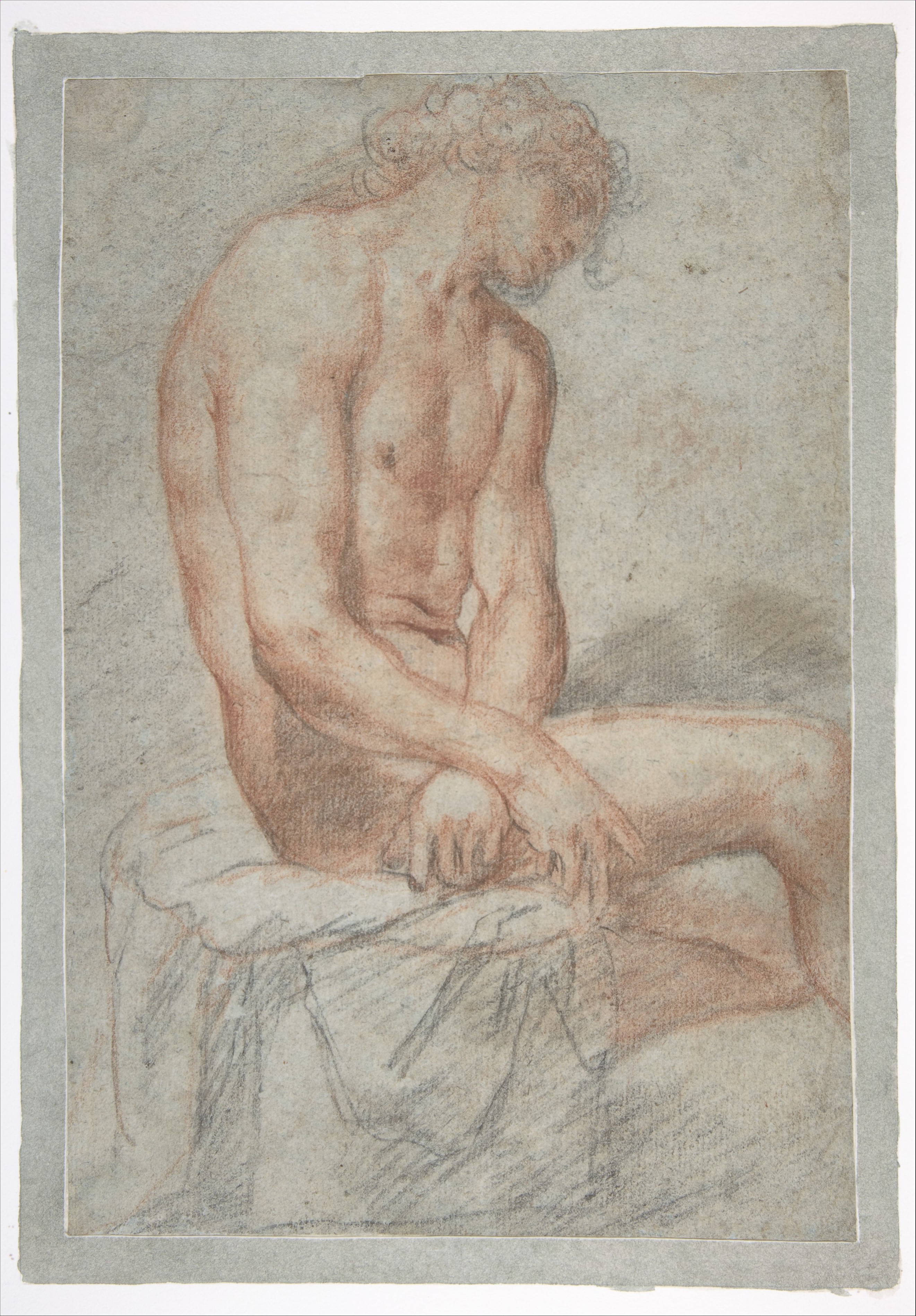 座った男性像の習作（Ecce Homo?）