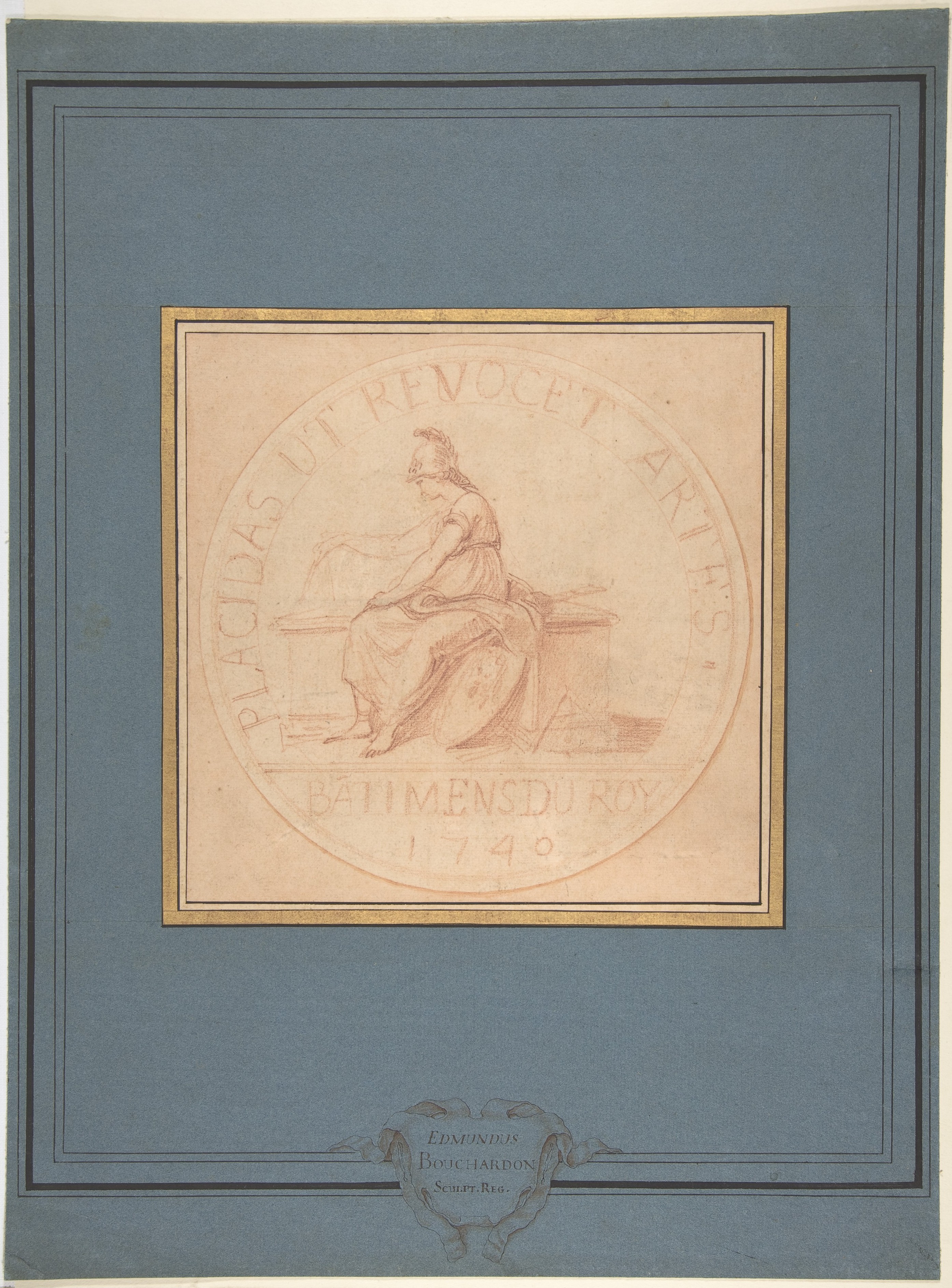 メダルのデザイン: Bâtiments du Roy、1740