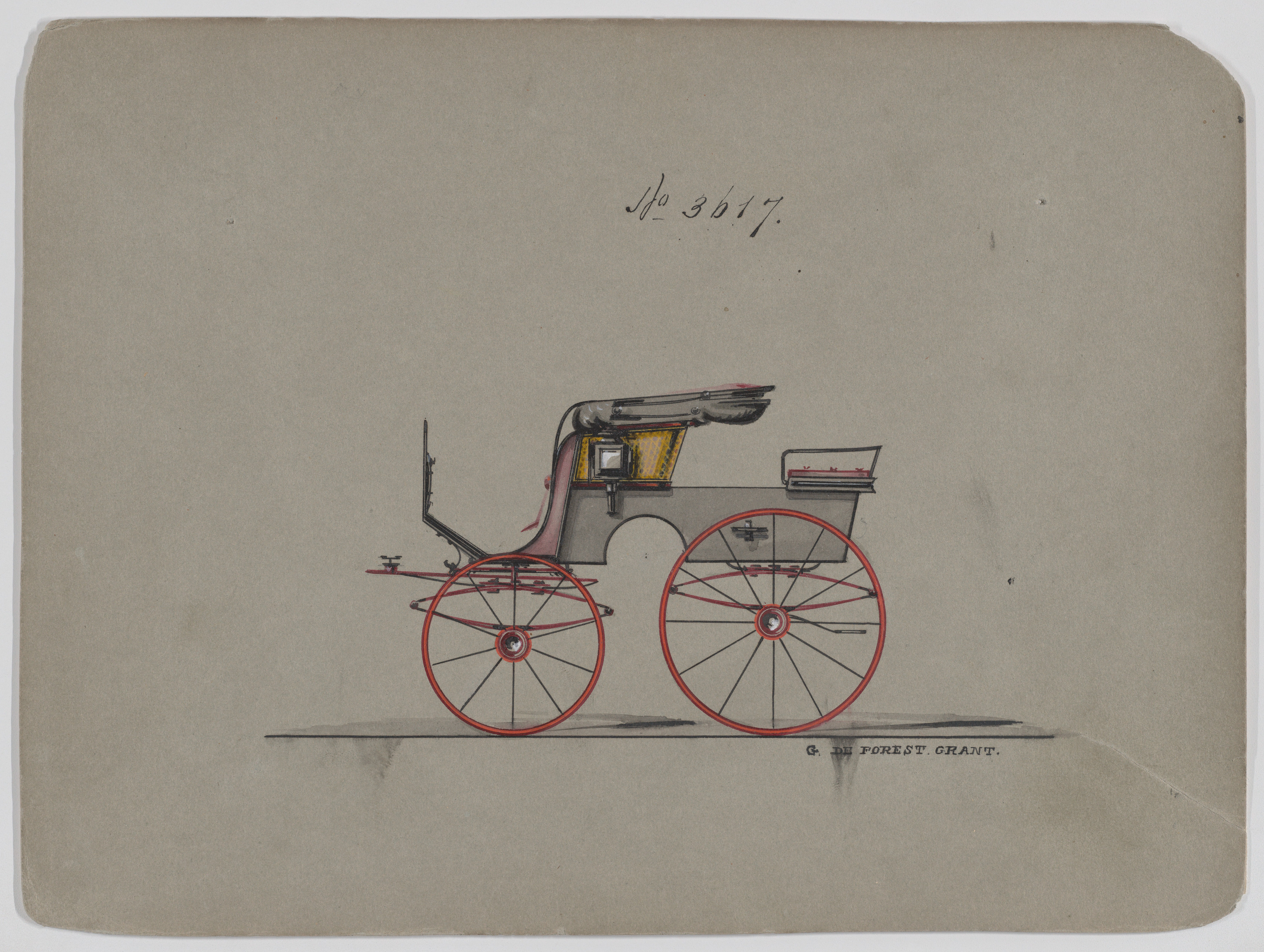 4人乗りフェートン用デザイン、No. 3617