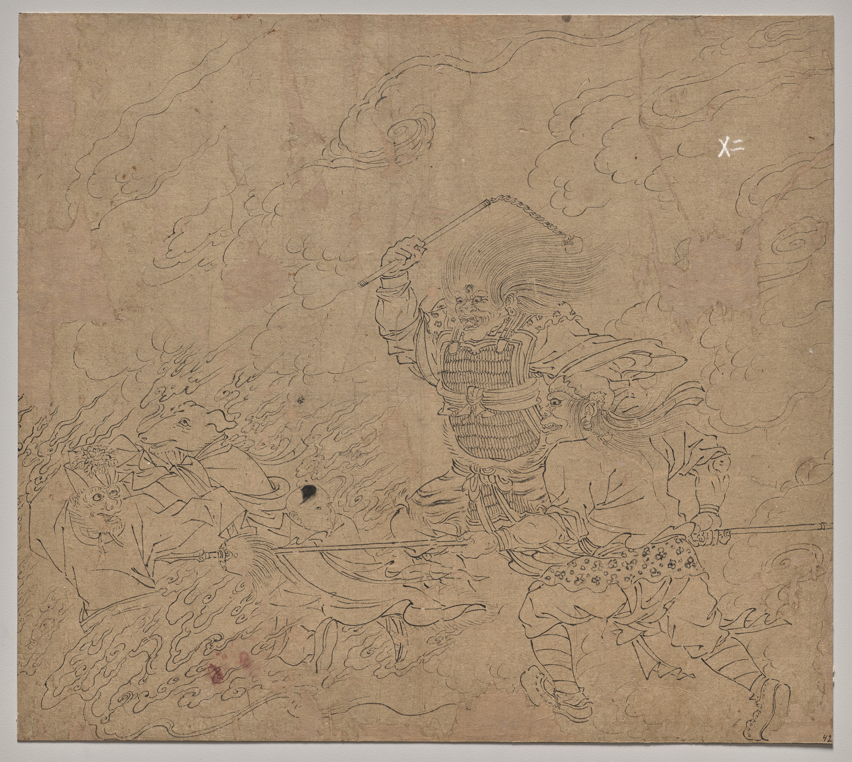 道釈画冊：捜山図 第42図