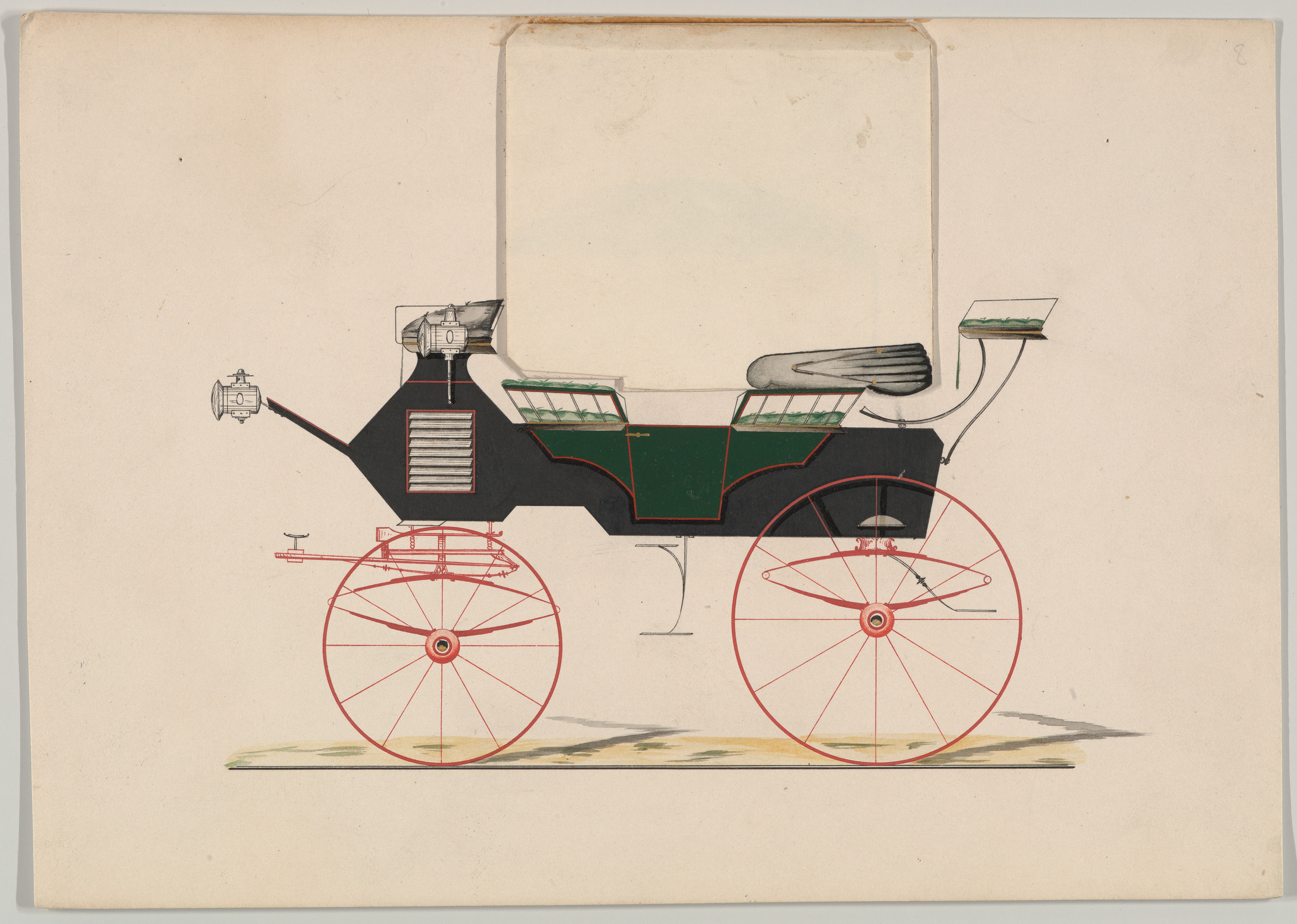 ドラッグまたはブレーク型馬車（番号なし）