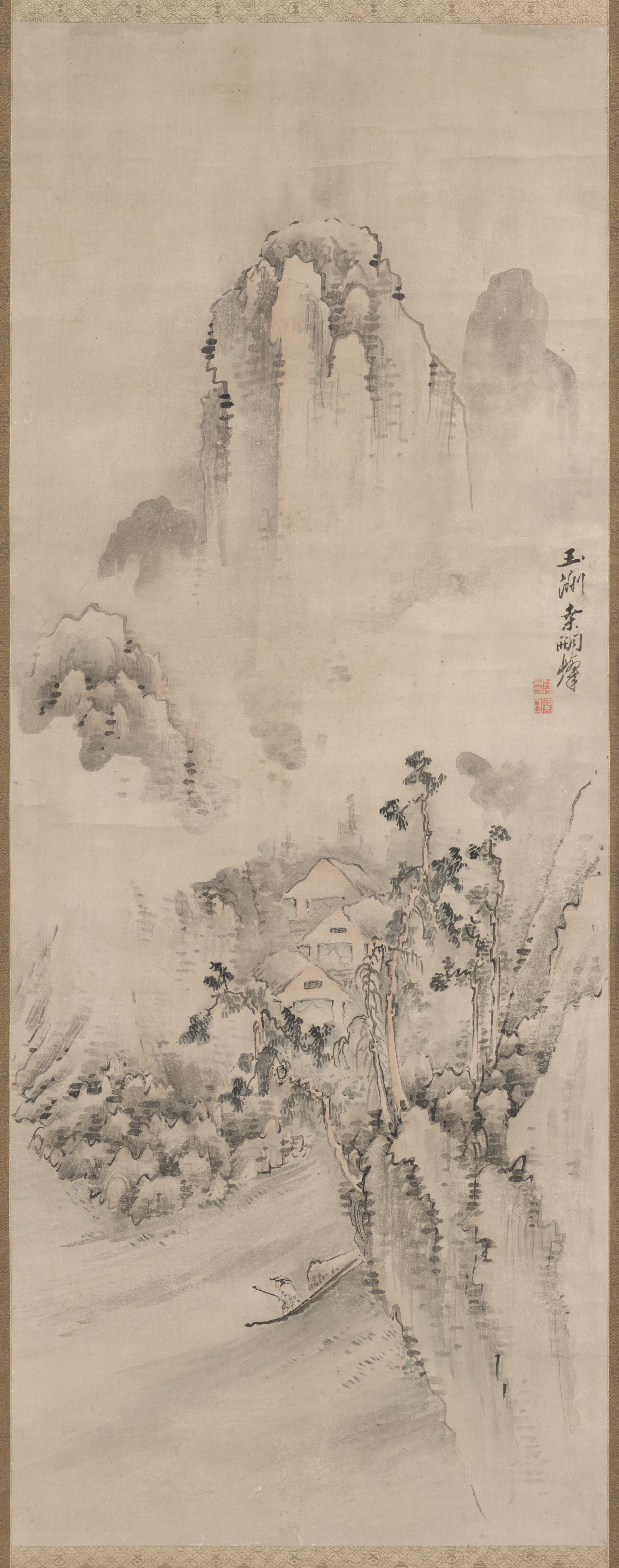 雨の山水