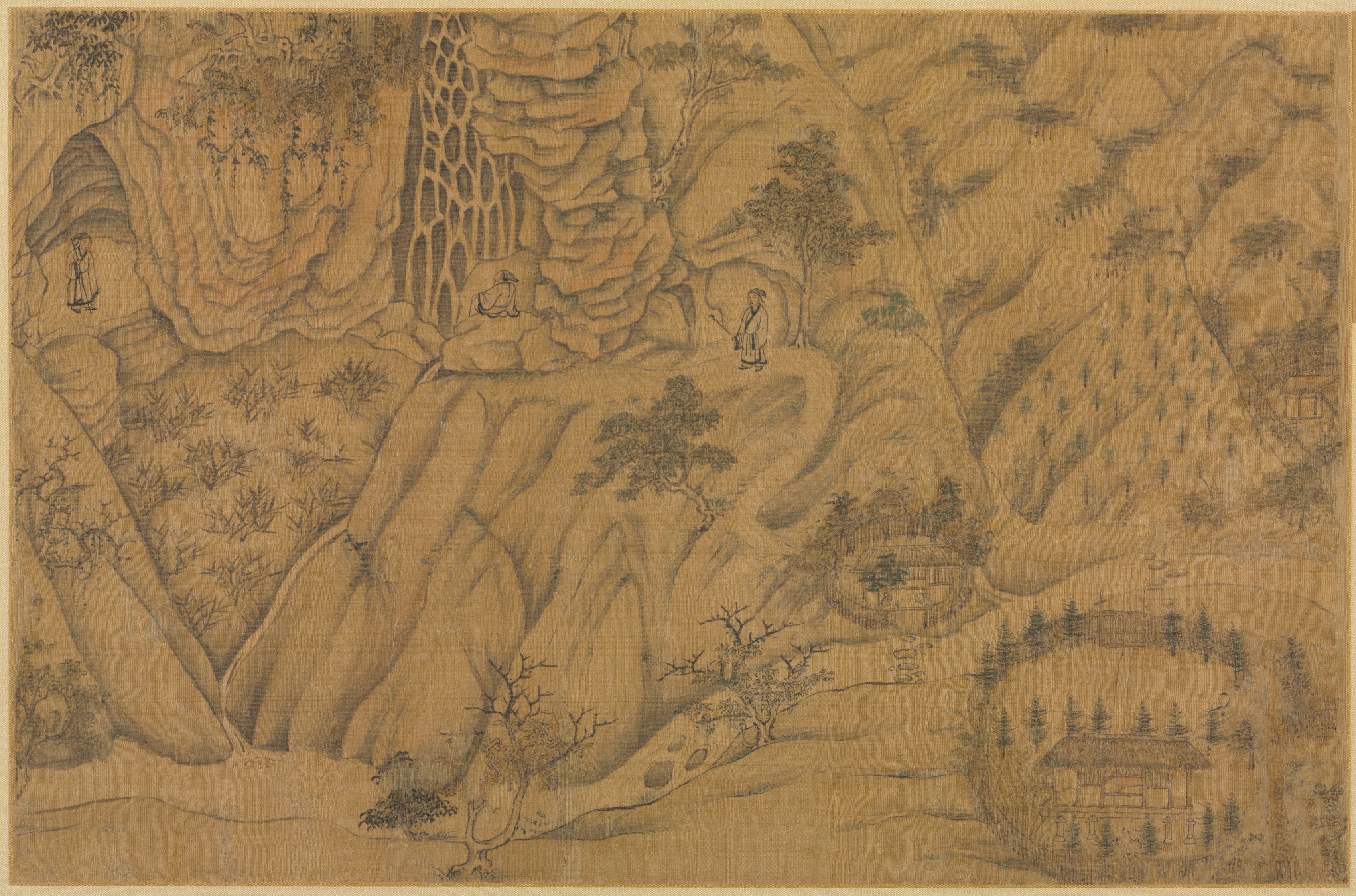 龍眠山居図