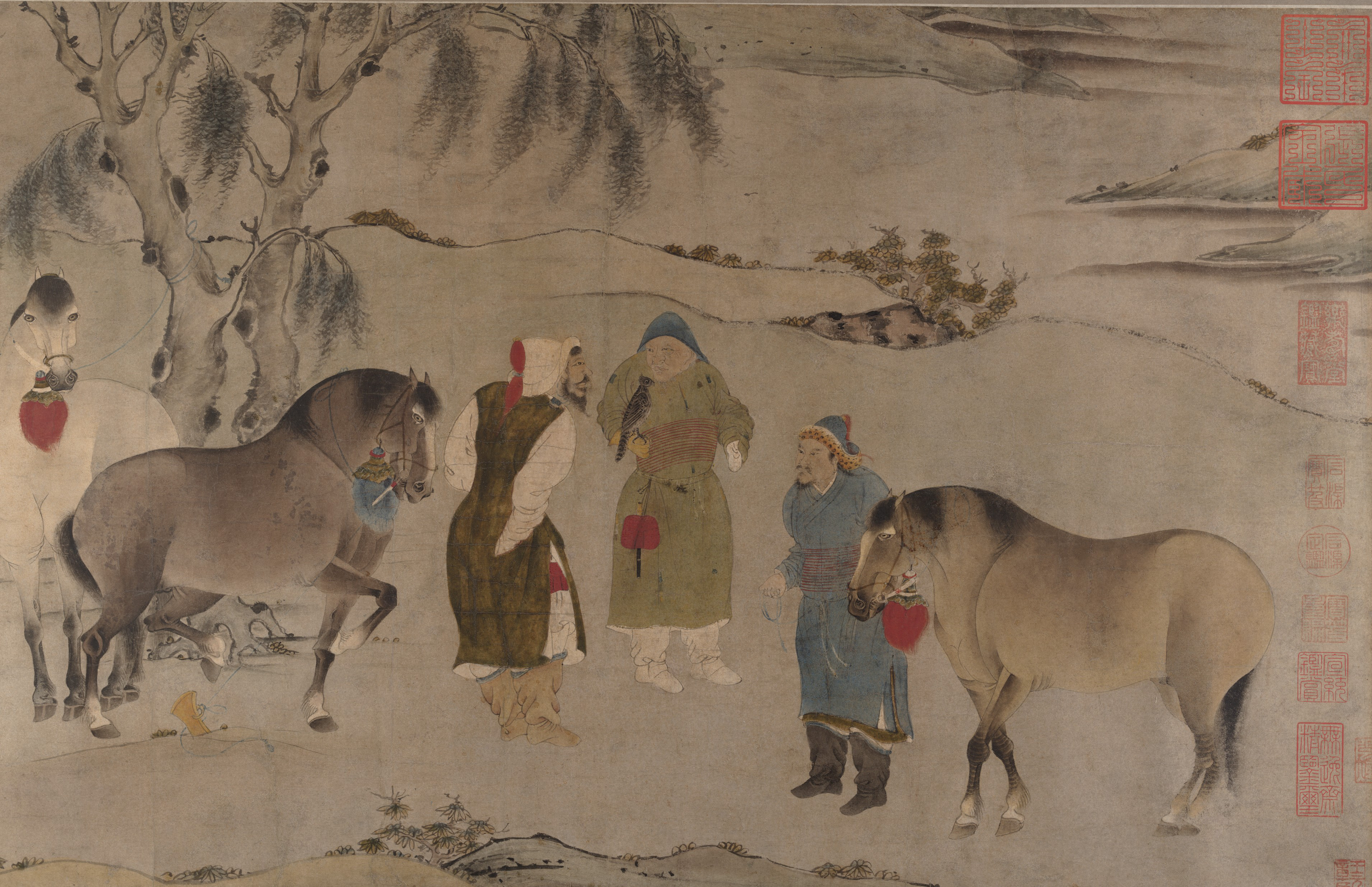 南宋・元時代 無名六馬図巻 | 6 頭の馬