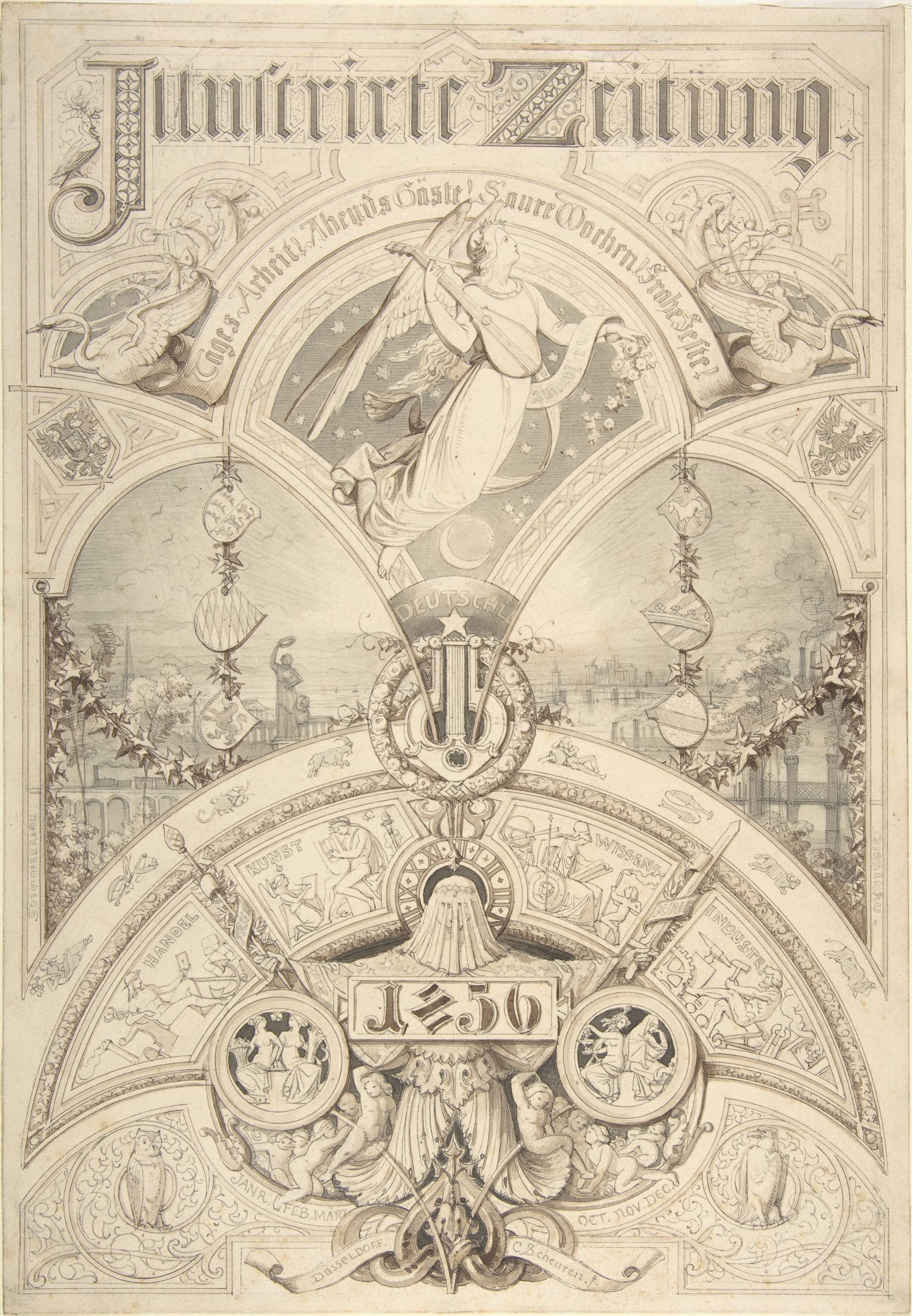 「Illustrirte Zeitung 1856」のタイトルページ