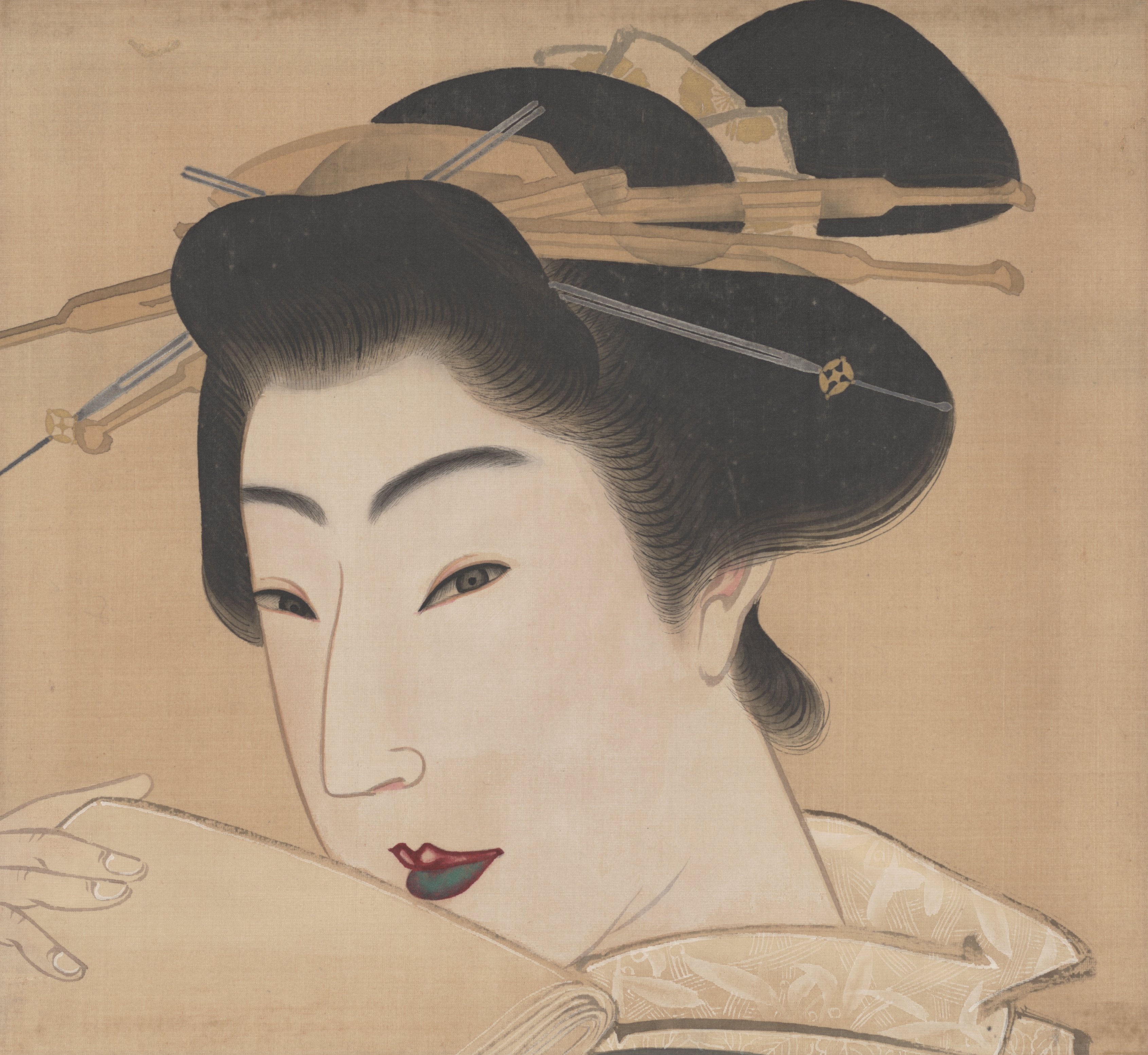 遊女（「三美人図」三幅対の中幅）