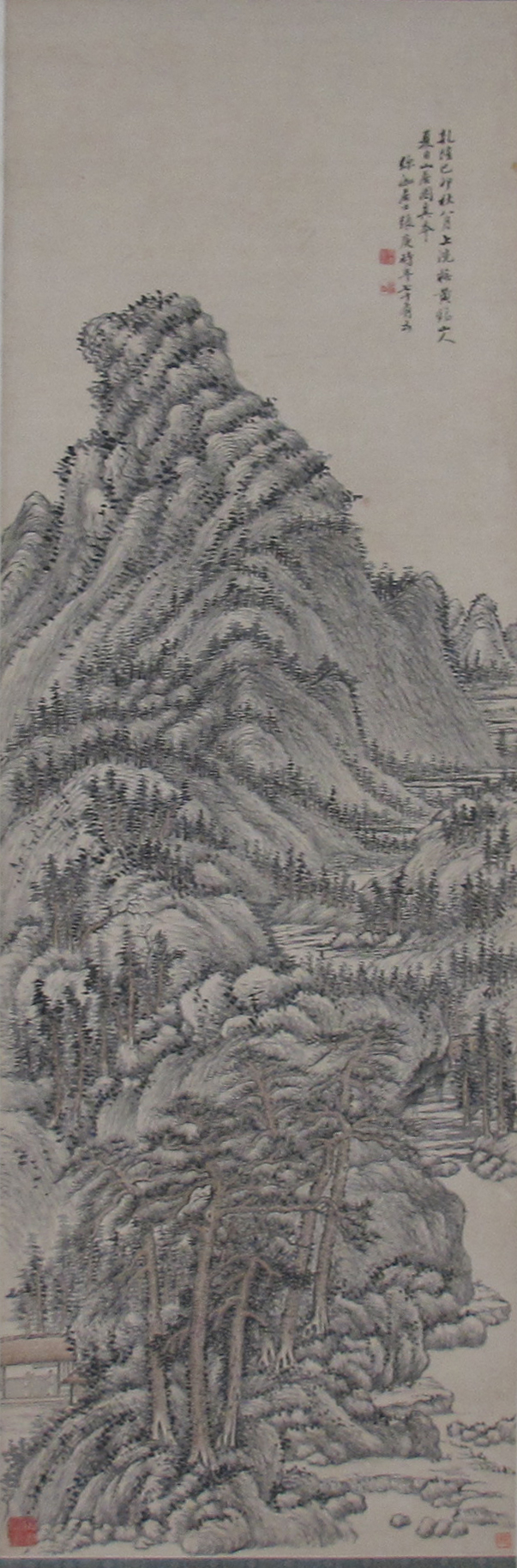 倣王蒙山水圖