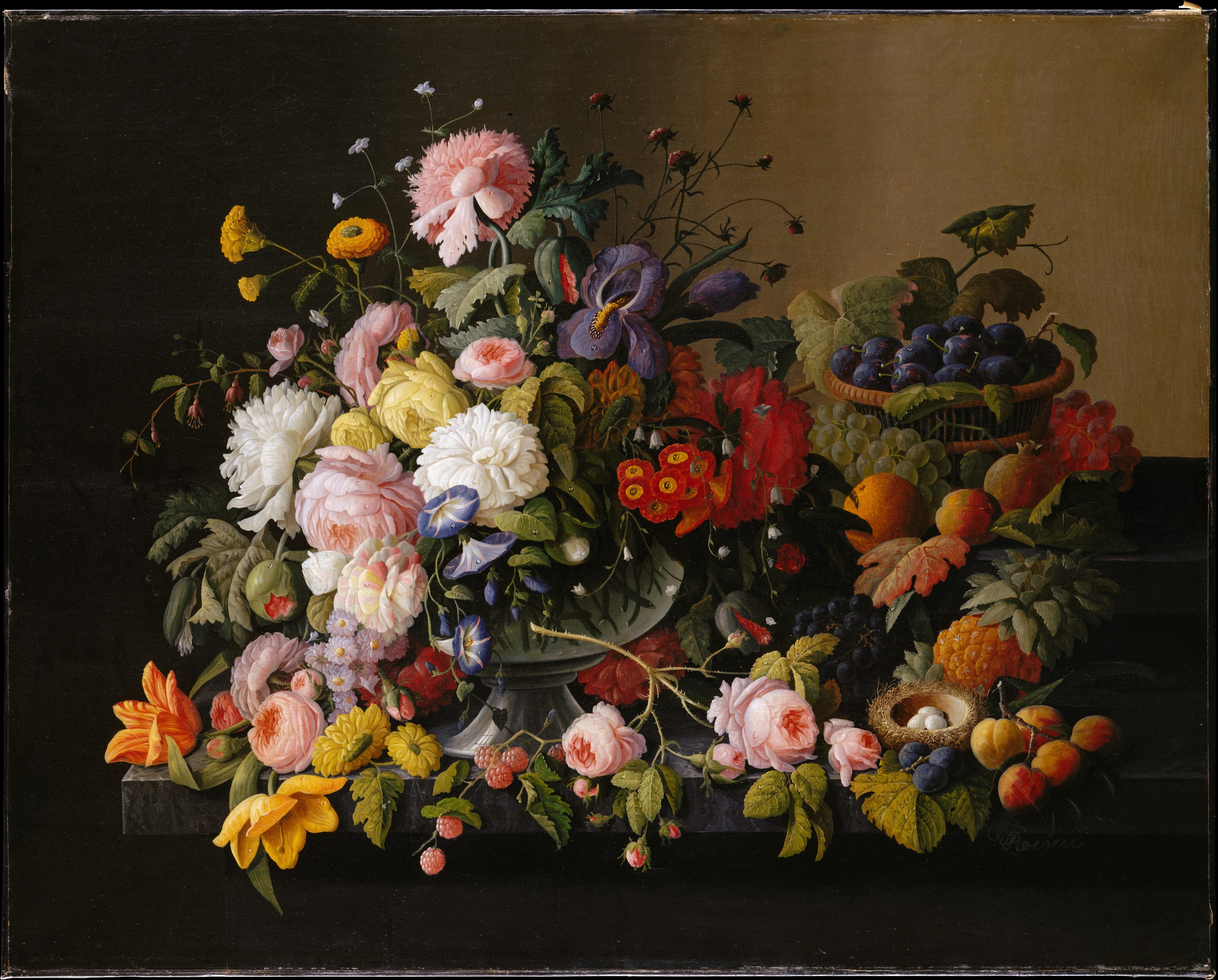 静物画: 花と果物