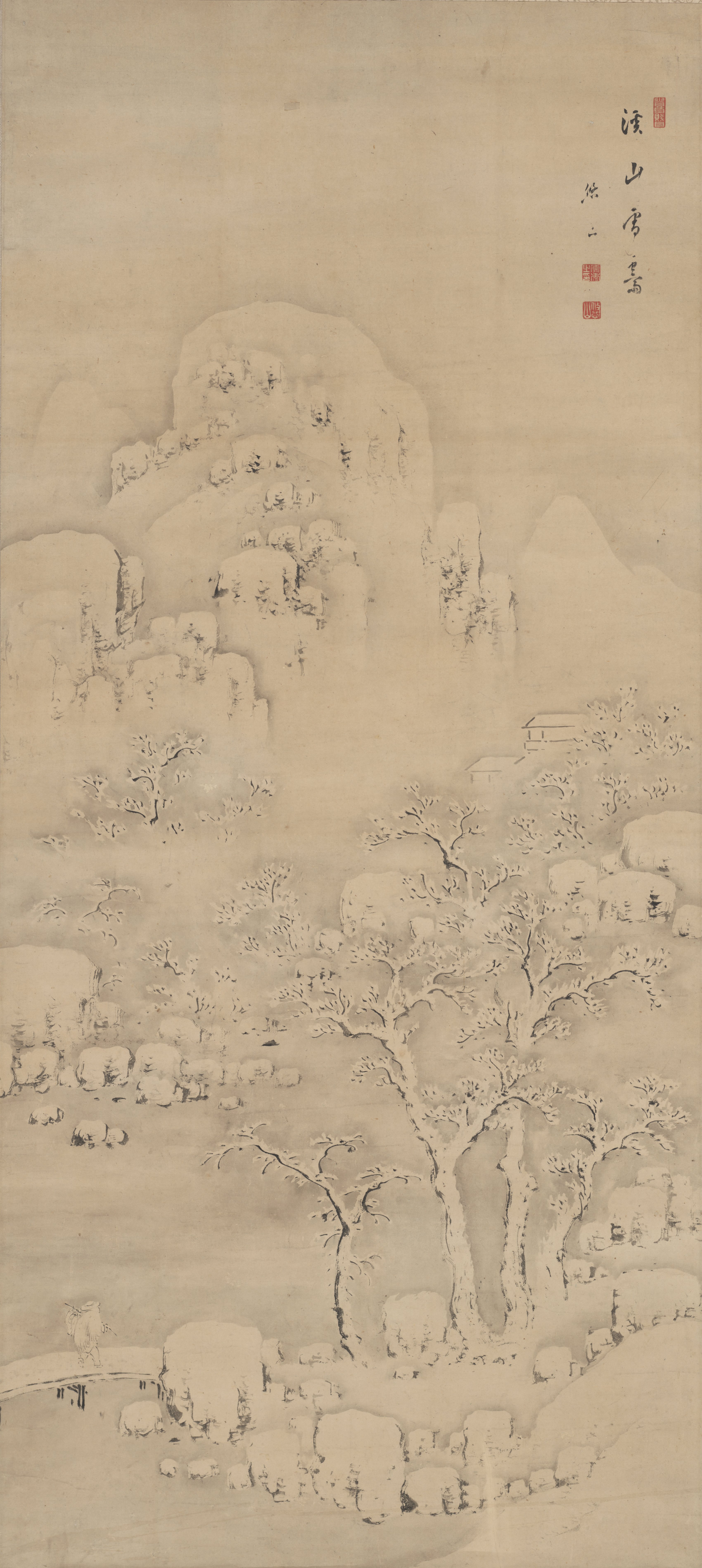 雪景山水