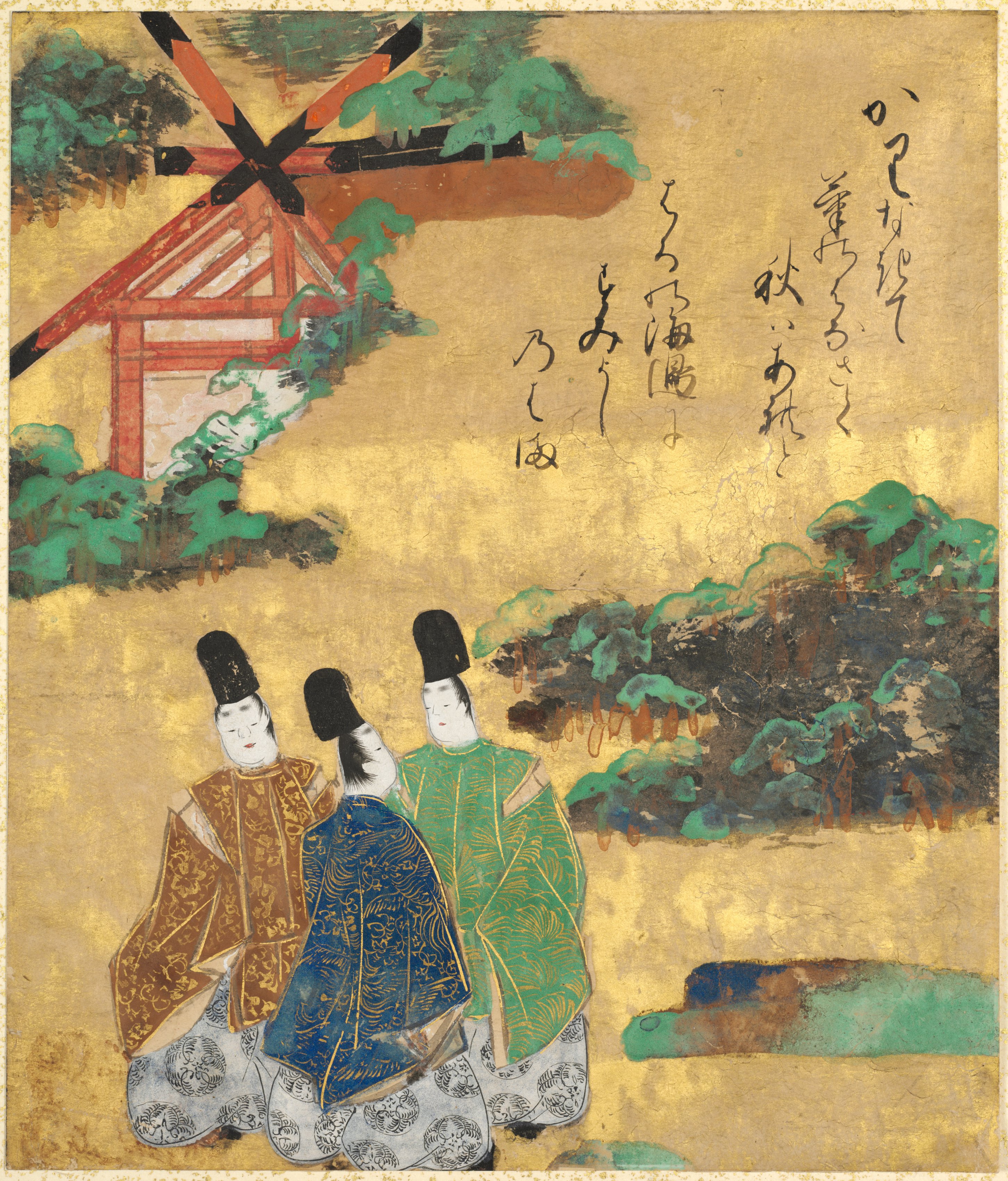 住吉の浜（『伊勢物語』より）