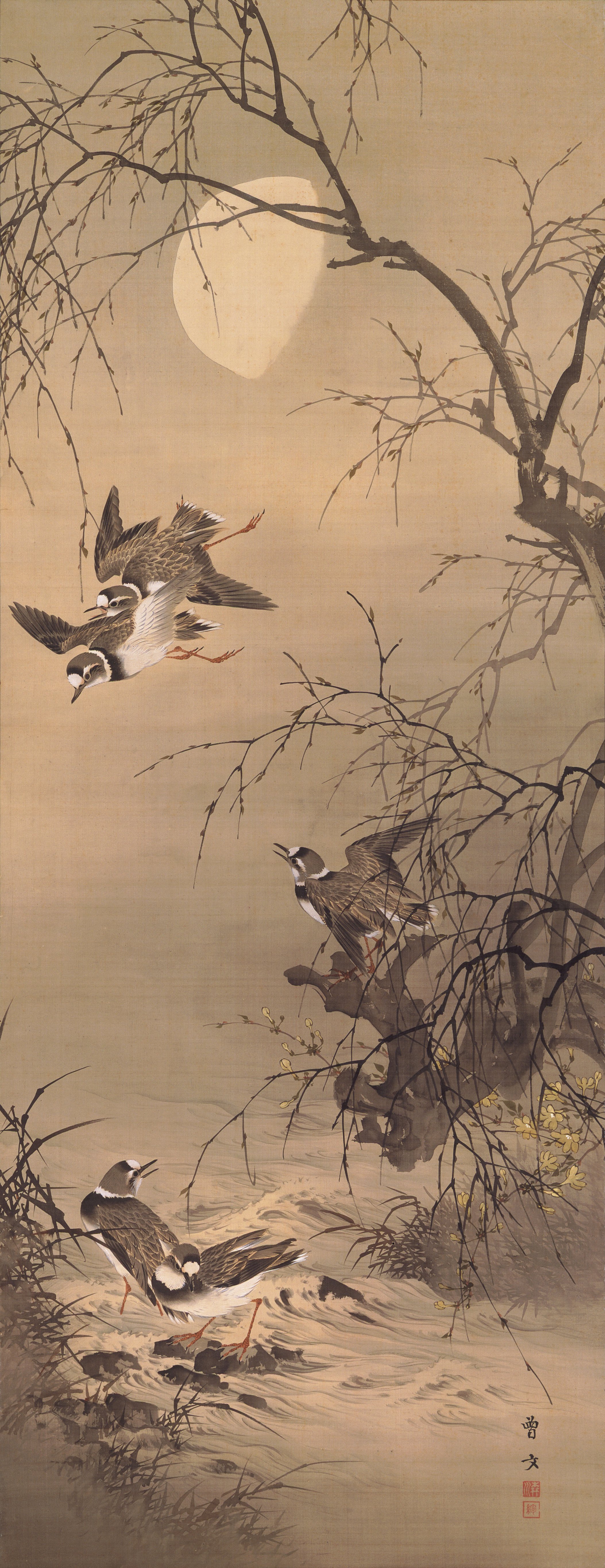 月下の千鳥