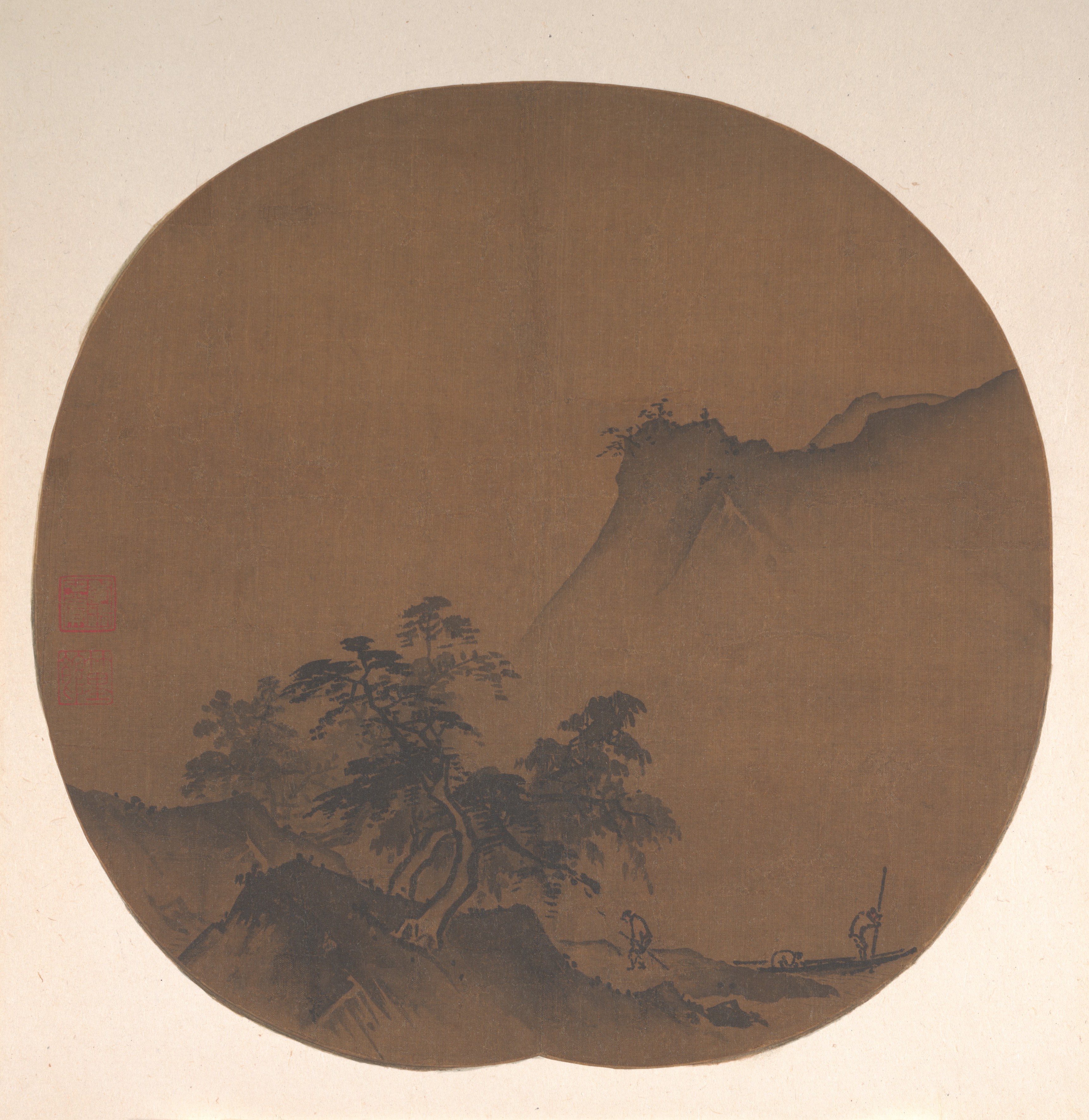 南宋時代、夏貴の伝記、団樊の湖畔の疾風の絵|吹きさらしの湖岸
