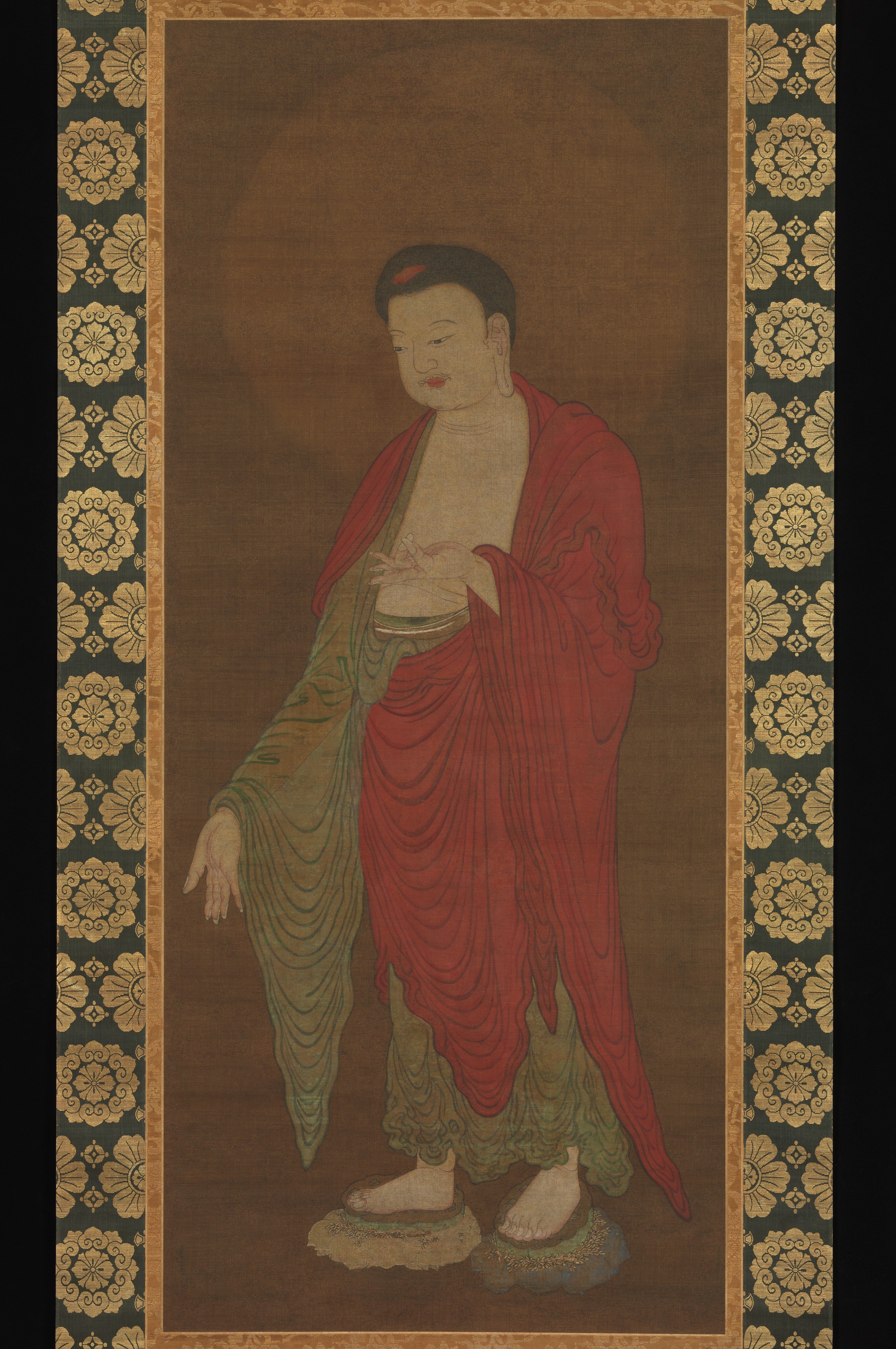 南宋時代無名阿弥陀仏画 軸|浄土降臨の仏陀 阿弥陀如来