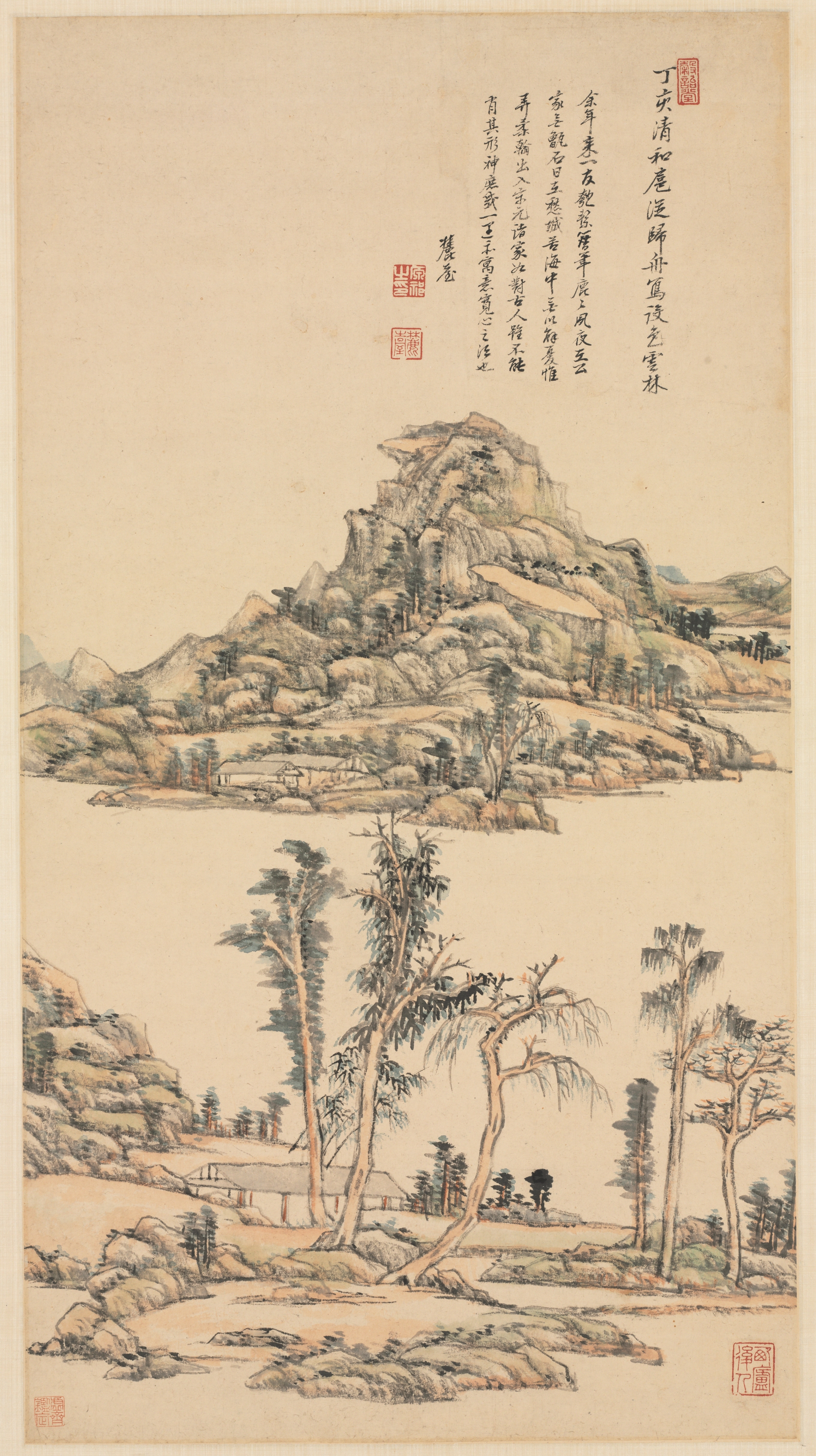倪瓚に倣う山水