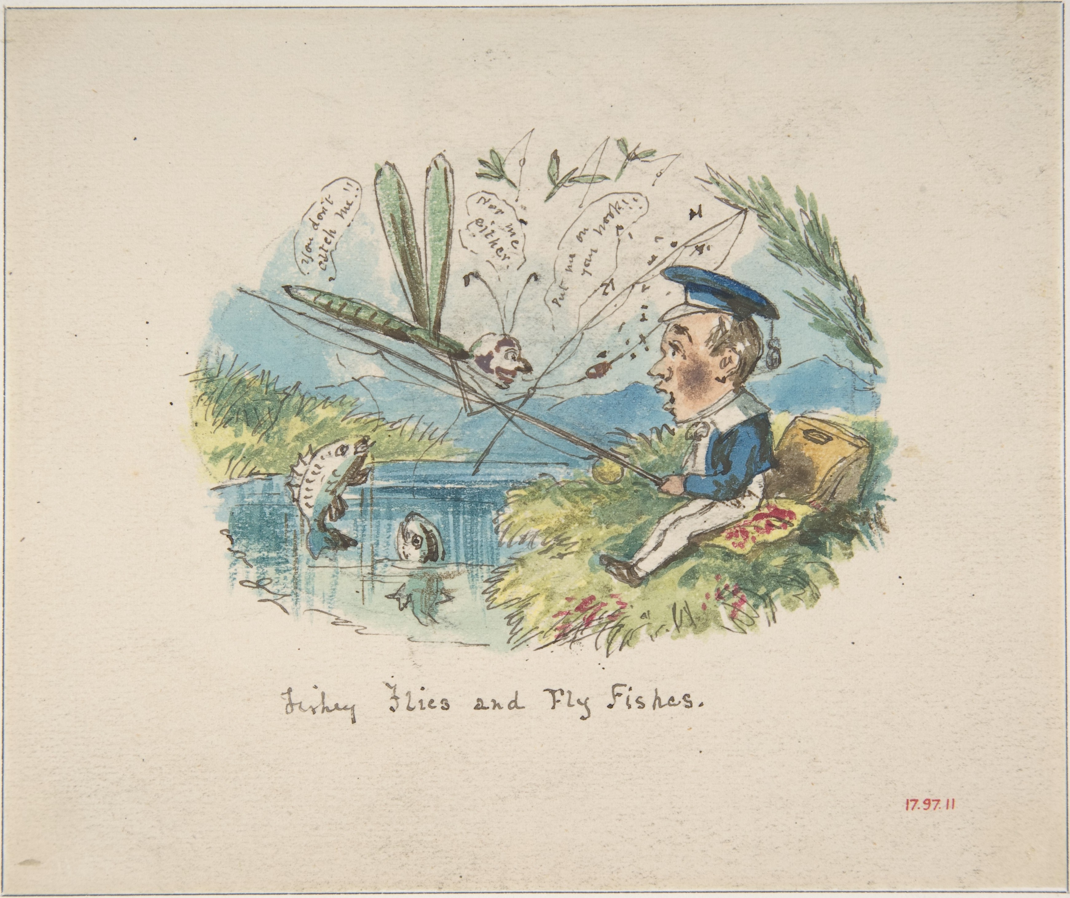 Fishey Flies と Fly Fishes（表）；書体のデザイン（裏）